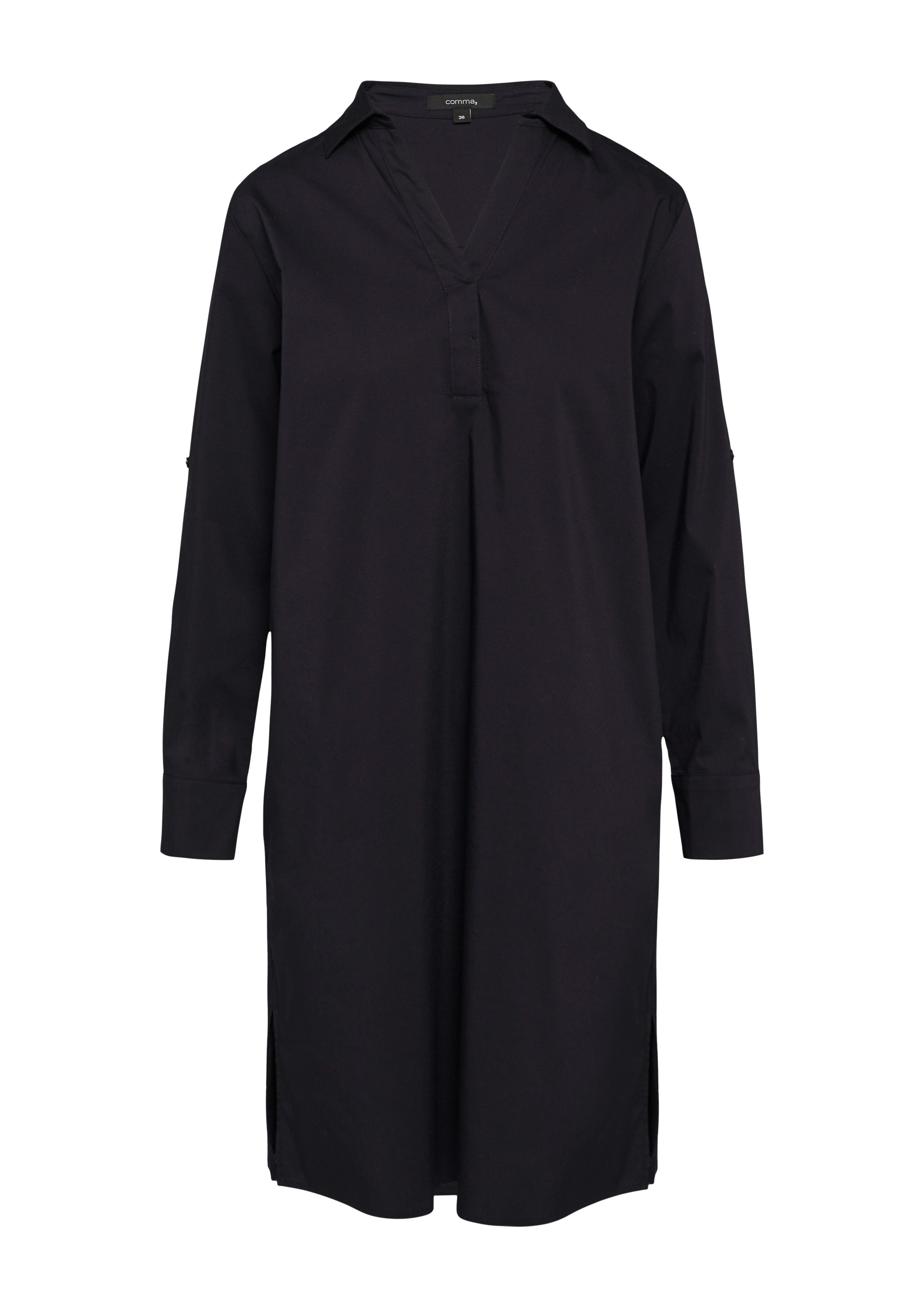 comma Sommerkleid mit knöpfbaren Riegeln