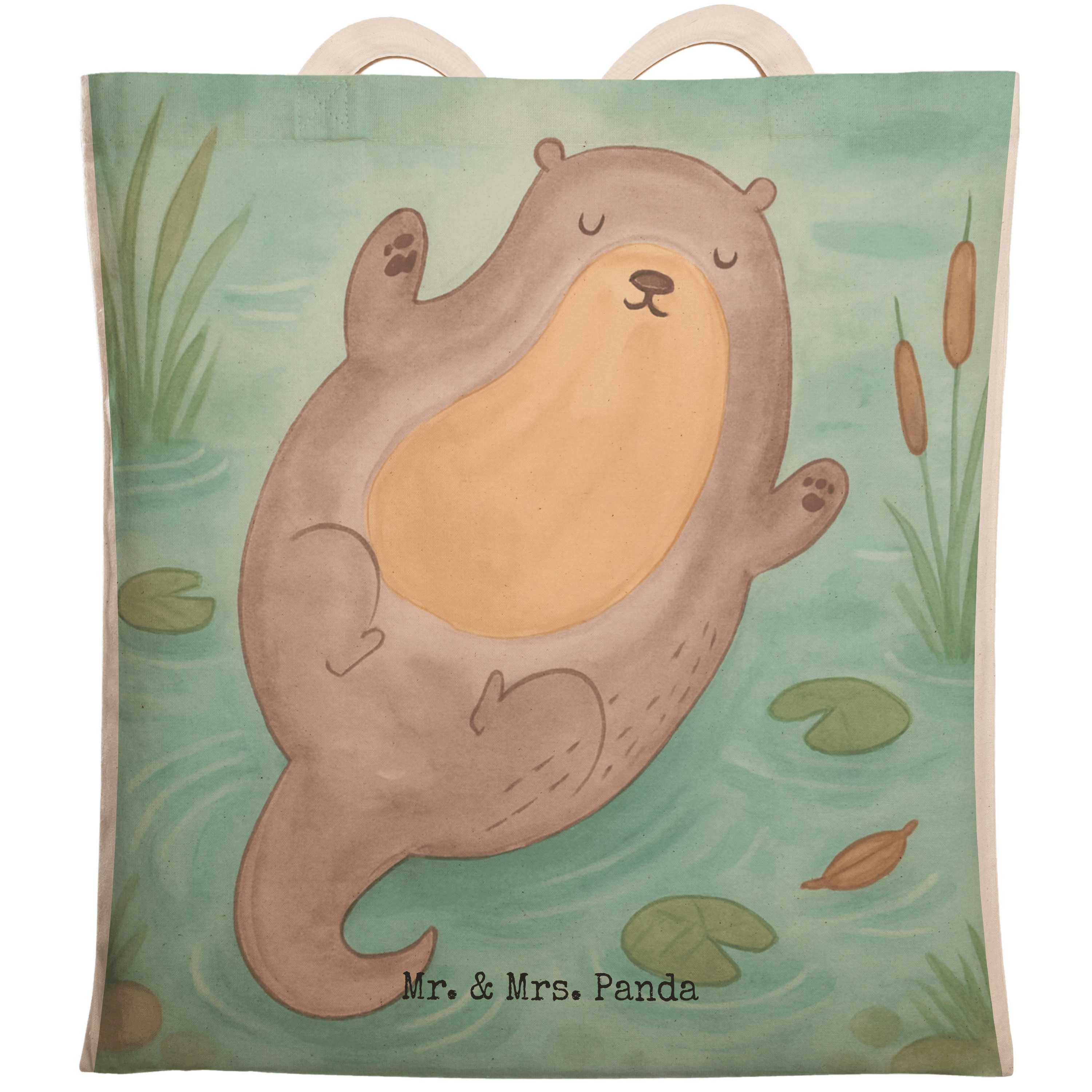 Tragetasche Otter Umarmen Design, Tote Bag, Weiß, Hallo, Seeotter See, Bag, Tasch