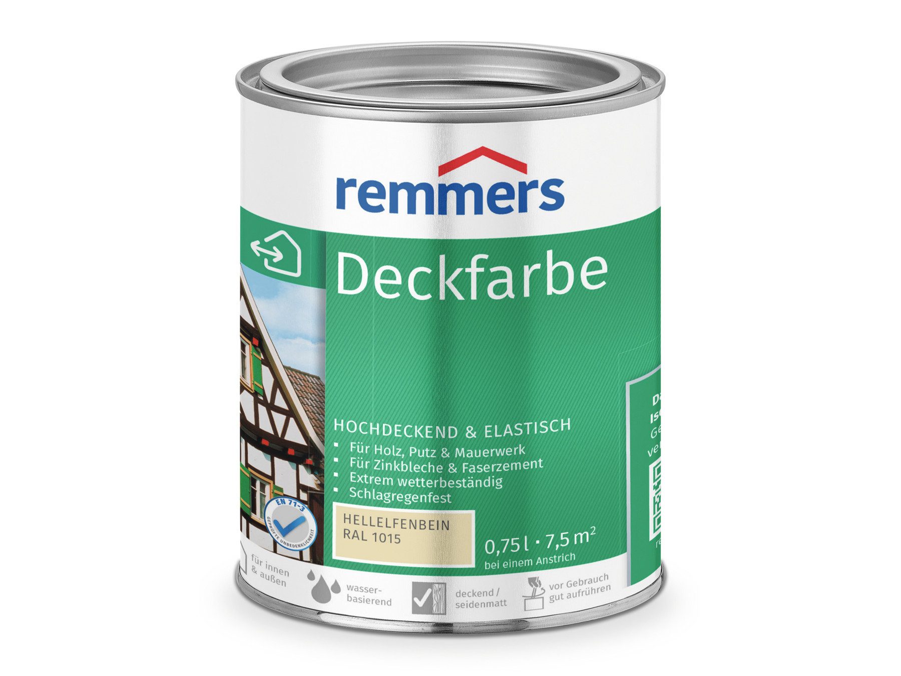 Remmers Wetterschutzfarbe Deckfarbe 0,75 Liter, für viele Untergründe, hochdeckend, wetterfest