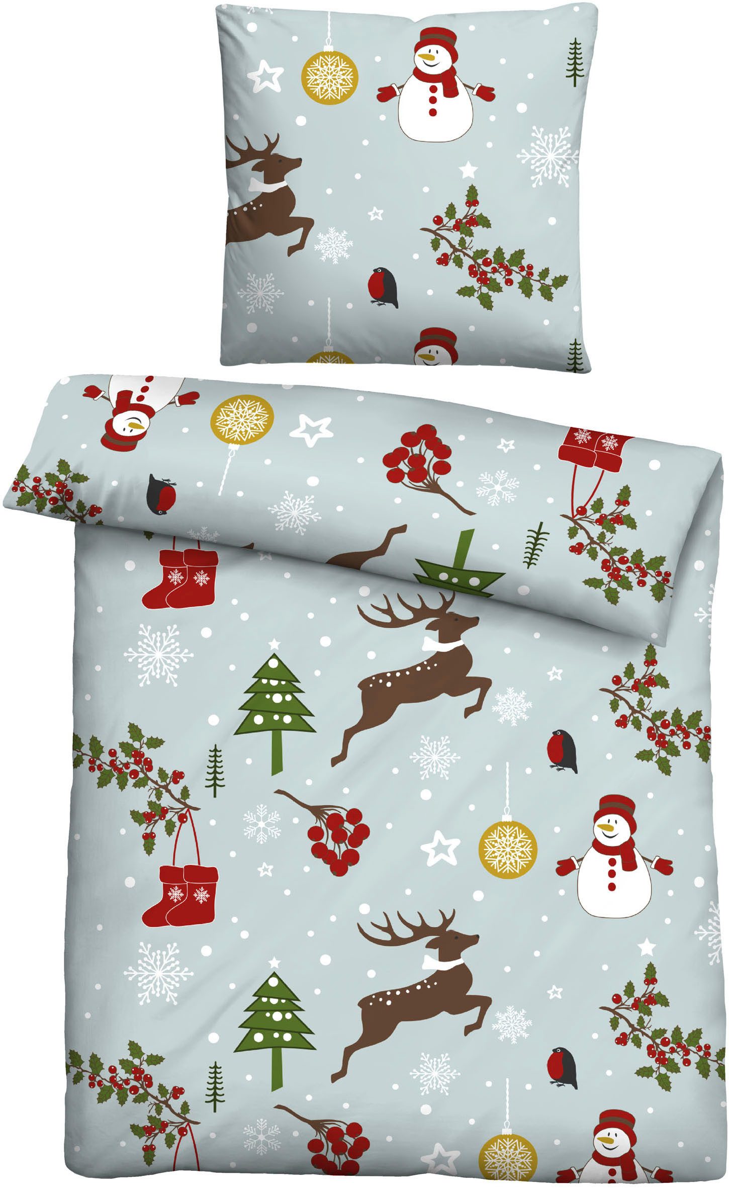 Castell - Markenbettwäsche Bettwäsche 0301128, Feinbiber, 2 teilig, wohlig warm, temperaturausgleichend, 100% Baumwolle, pflegeleicht