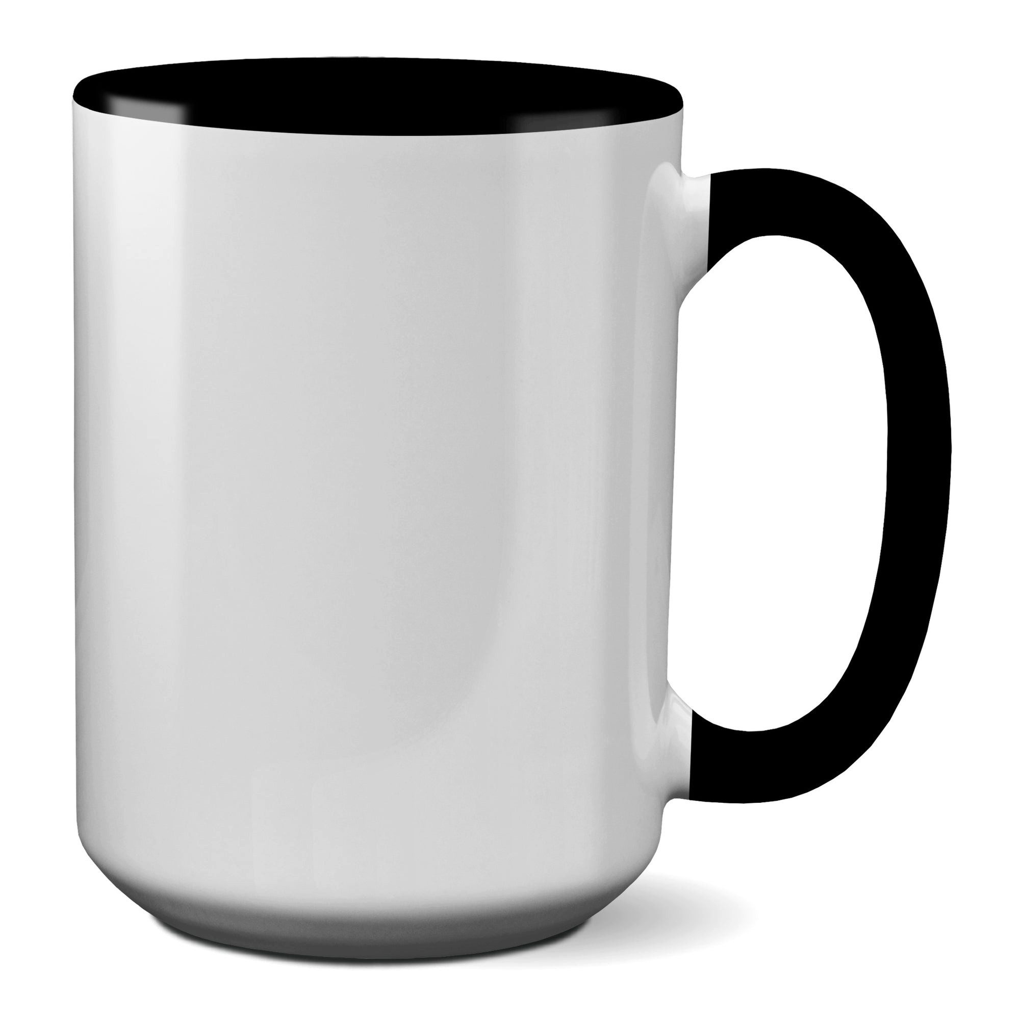 22Feels Tasse 1x XL Sublimation Rohling Beschichtung Blanko 440ml 15oz WEISS-SCHWARZ, 1-tlg.