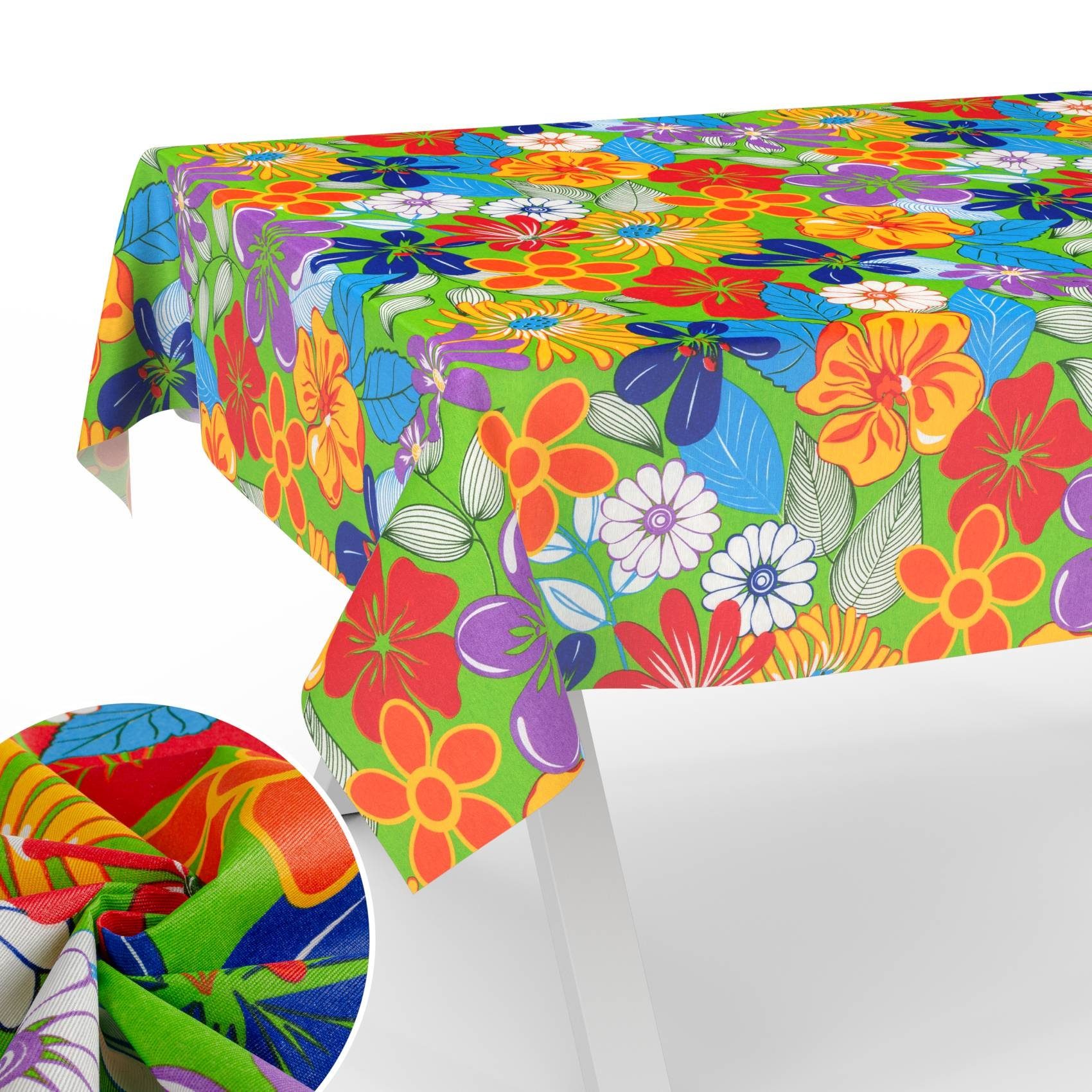 ANRO Tischdecke mit Blumen Botanik aus günstig online kaufen