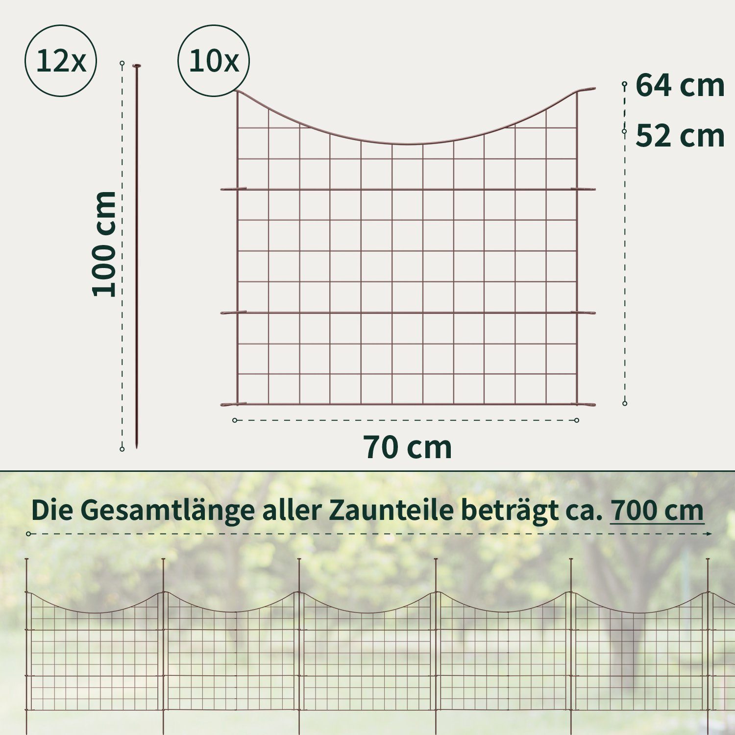 VERDOBA Zaun Teichzaun Gartenzaun Hundezaun - günstig online kaufen