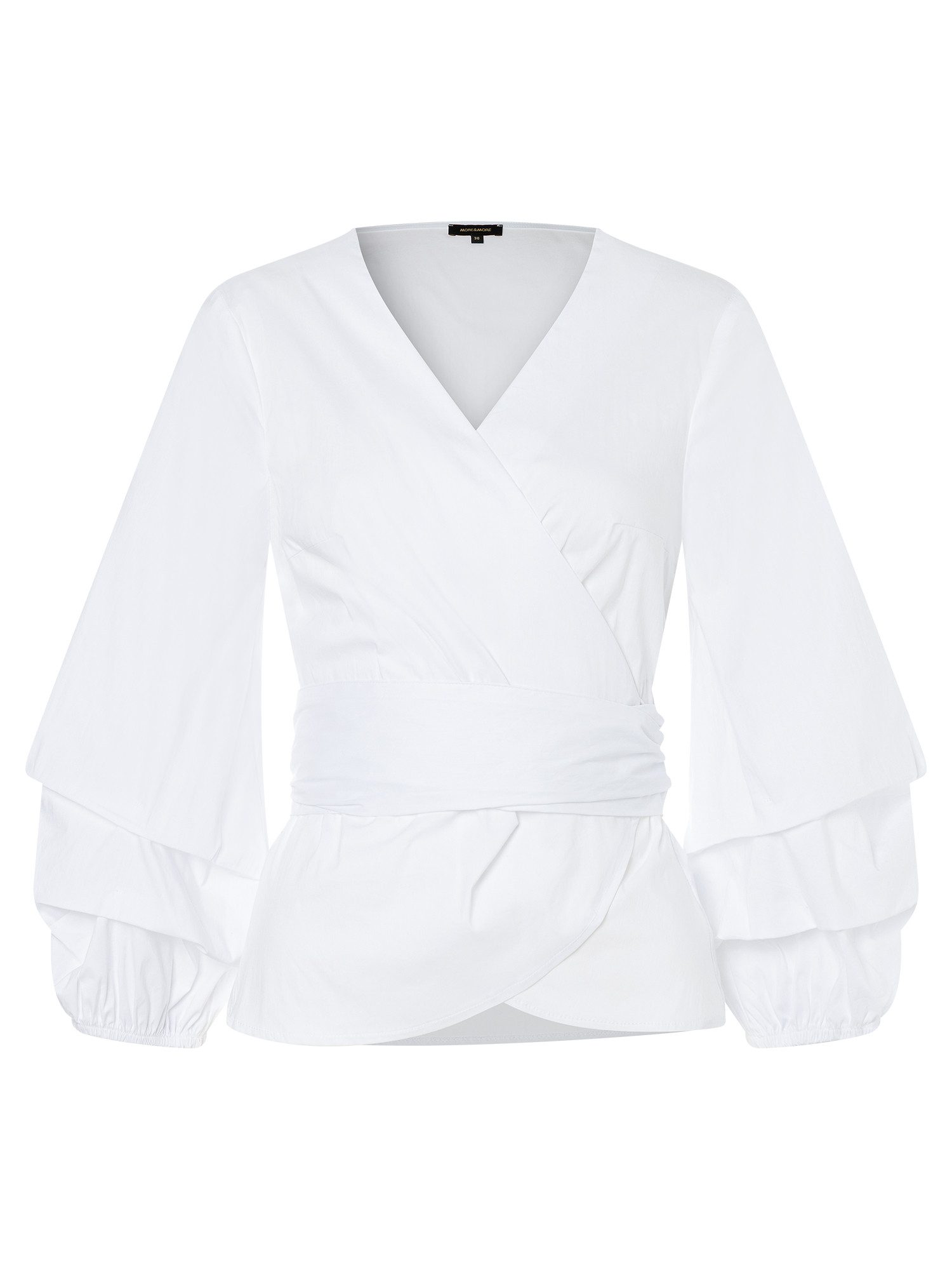 MORE&MORE Klassische Bluse Wickelbluse günstig online kaufen