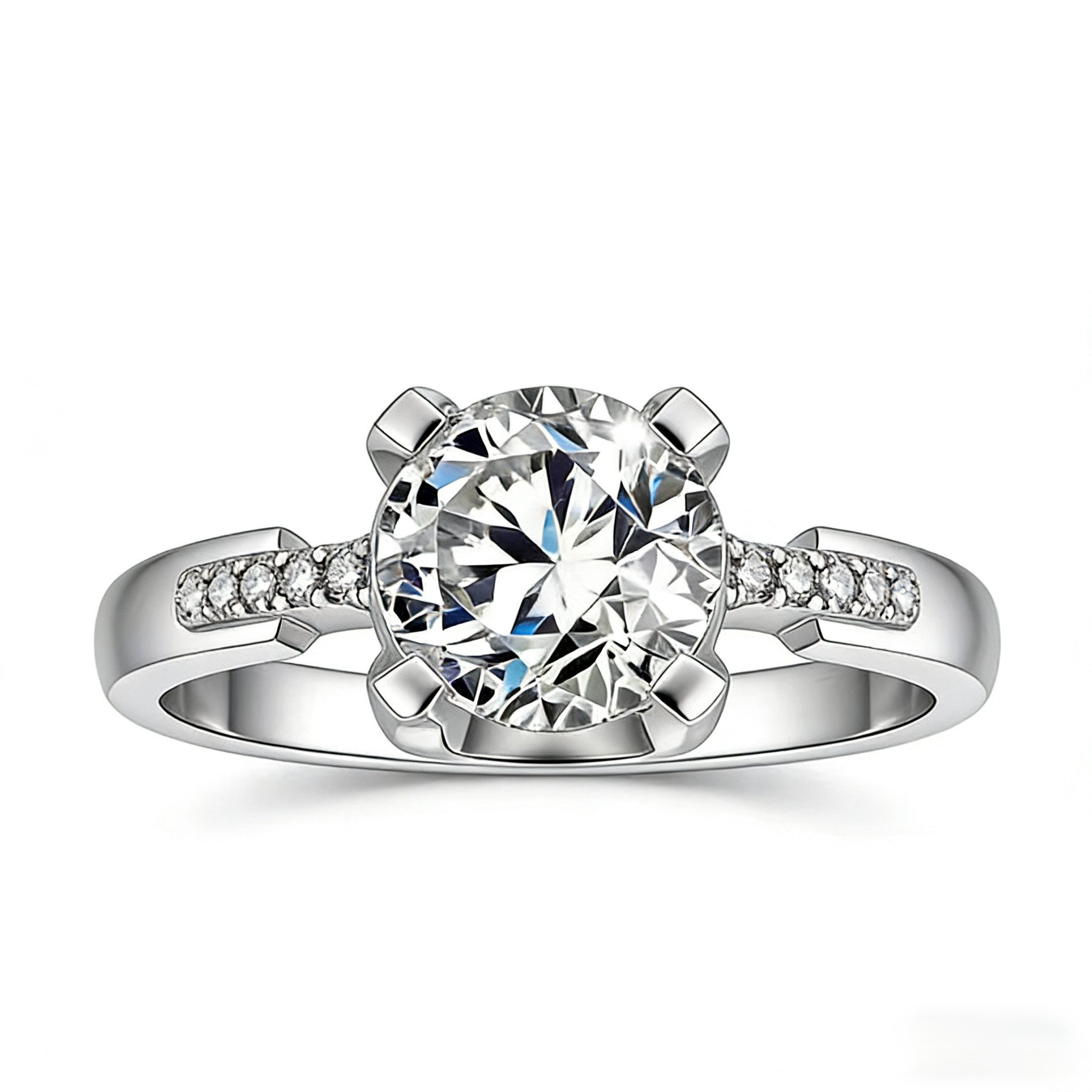 Jumpeak Diamantring Diamantringe von 0,5ct-2ct, labordiamant,goldener ring,wedding ring, damen geschenk,geschenk zur kommunion mädchen,geschenk für frau