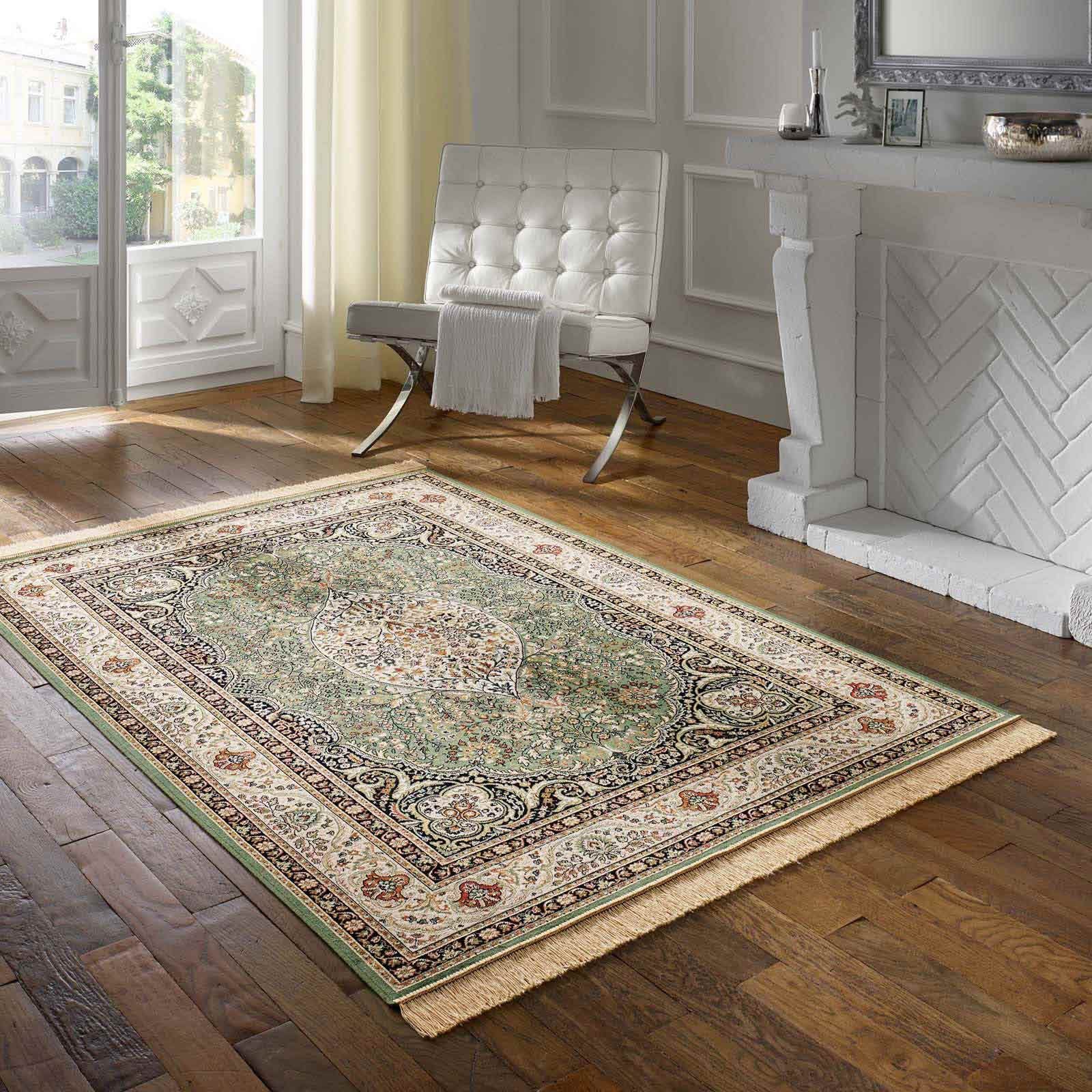 Teppichboden mit Muster ausgefallen Teppich Auslegware beige braun ideal  für Schlafzimmer und Wohnzimmer Velours Teppich Meterware 4 und 5 m breit  (4