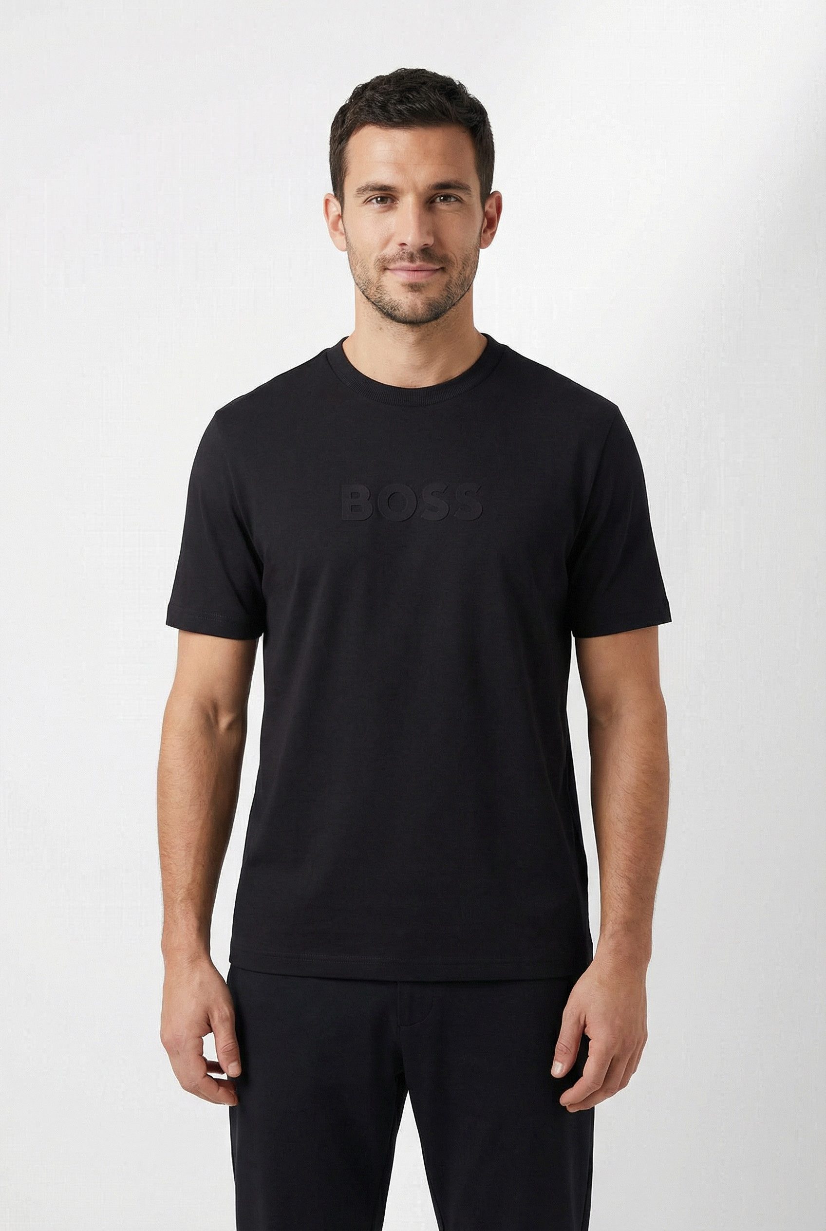 BOSS GREEN T-Shirt Rundhalsausschnitt, Regular Fit, Boss-Logodruck günstig online kaufen