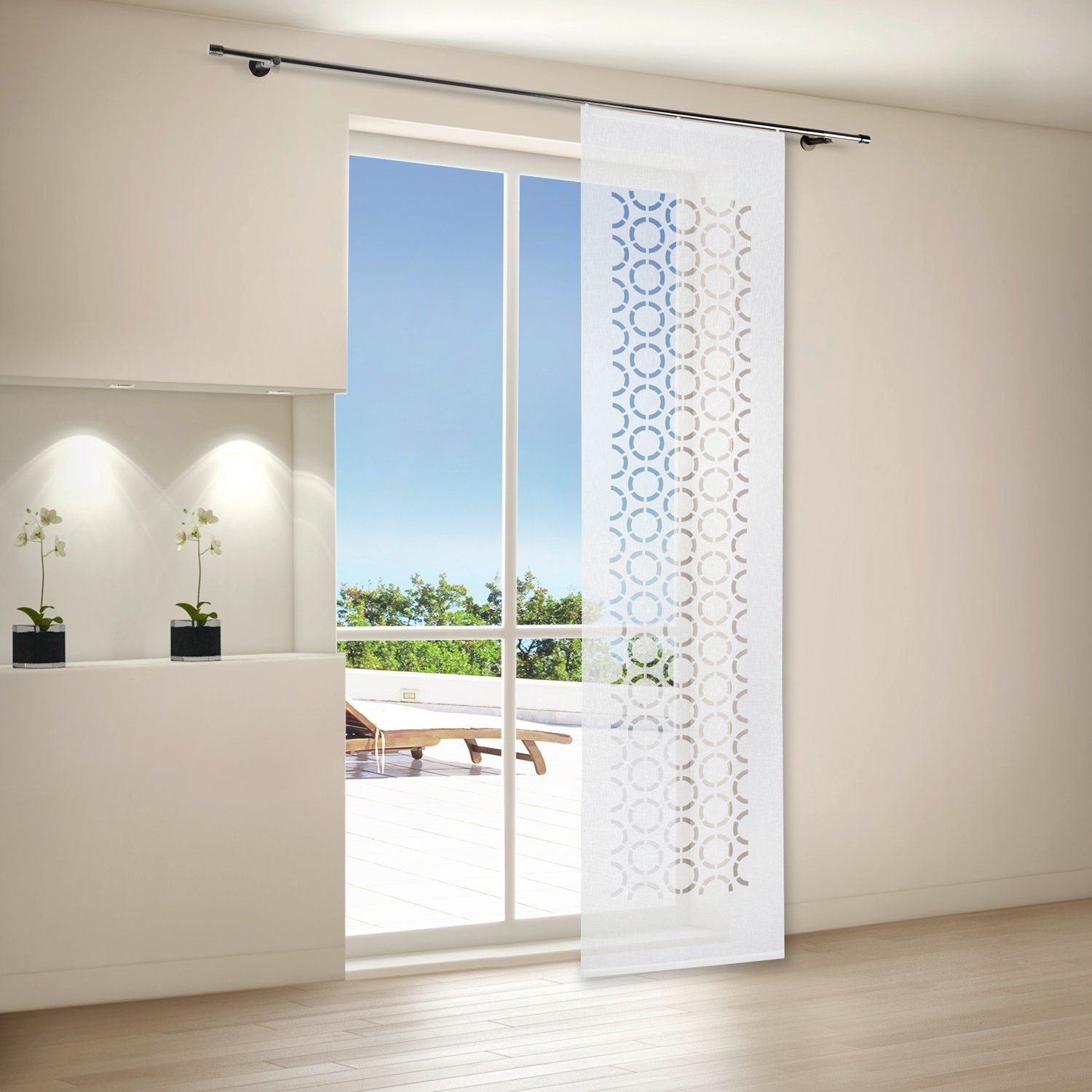 Gerster Schiebegardine Gerster Flächenvorhang, Lasertechnik B = 60 x H, transparent