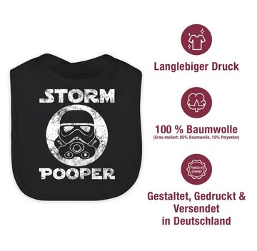 Shirtracer Lätzchen Storm Pooper Vintage, Sprüche Baby