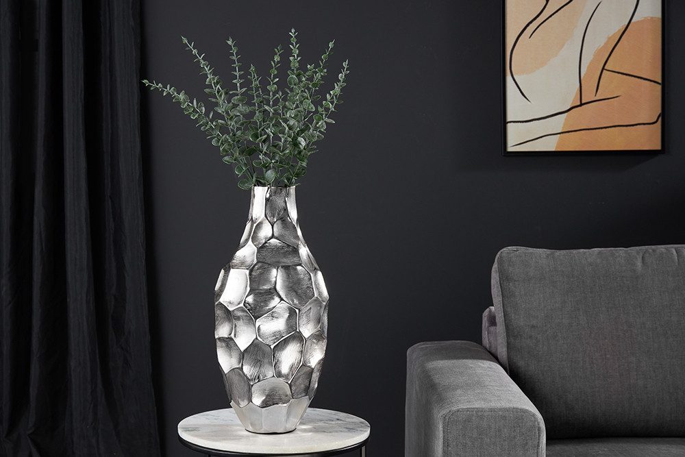 Tischvase ORGANIC ORIENT 44cm silber