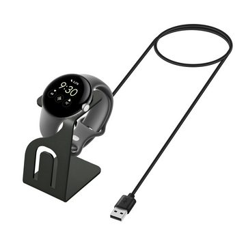 kwmobile USB Ladegerät für Google Pixel Watch USB-Ladegerät (1-tlg., USB Kabel Charger Stand - Smart Watch Ladestation - mit Standfunktion)