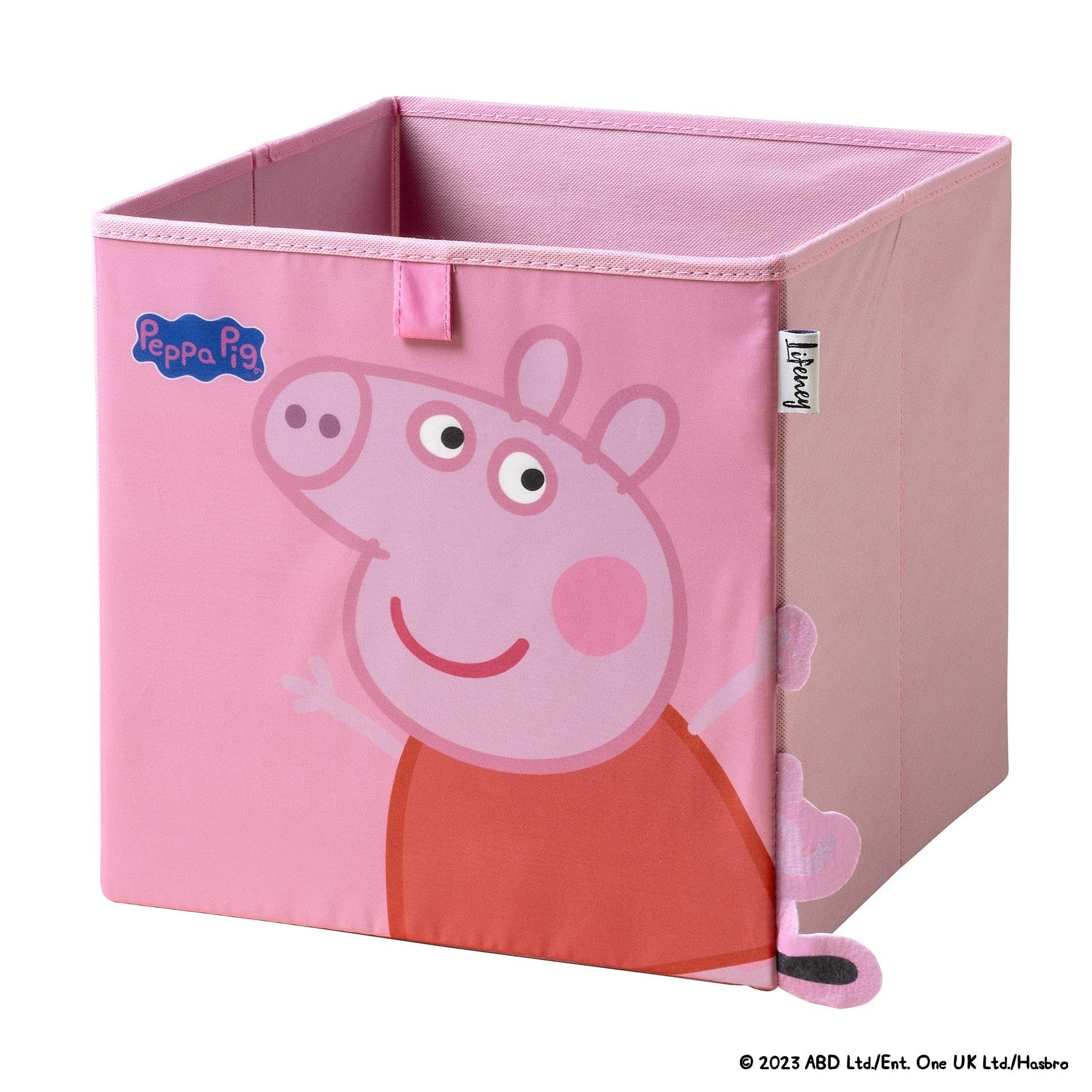 Lifeney Aufbewahrungsbox Aufbewahrungsbox für Kinder 30x30x30 cm mit Peppa Pig Motiv, Passend für klassische Würfelregale, ideal zur Spielzeugaufbewahrung