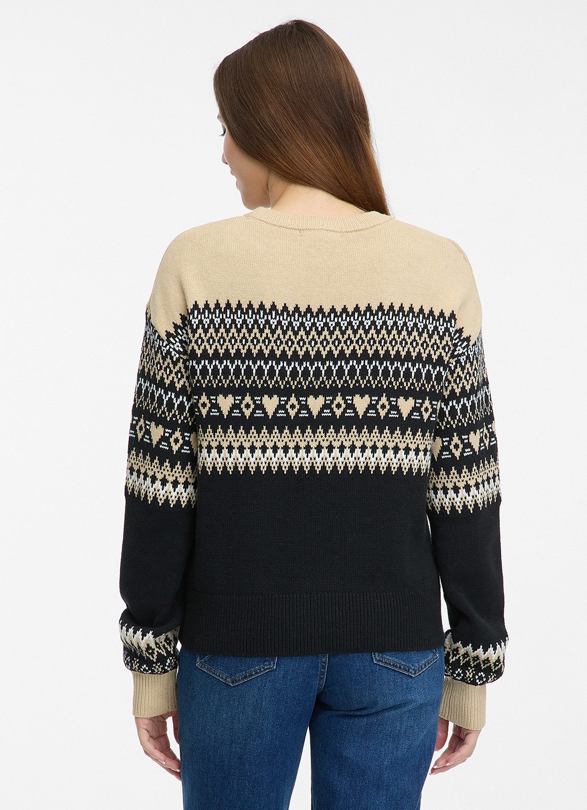 Ragwear Rundhalspullover OSLANA mit Jacquard Strickmuster, Rundhals, normal günstig online kaufen