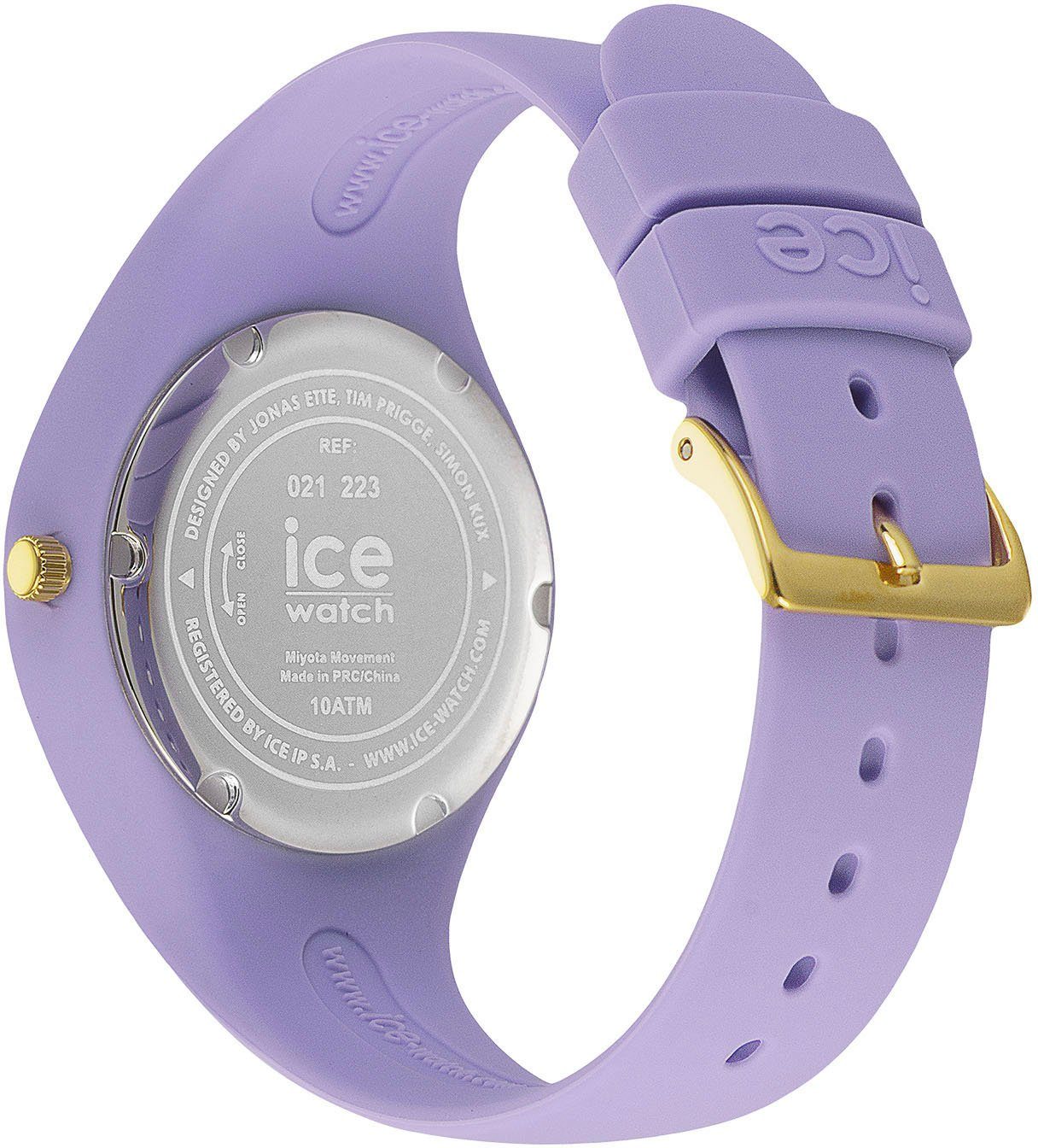 lila Quarzuhr - ICE - glitter 3H, - lavender 021223 Digital Small ice-watch