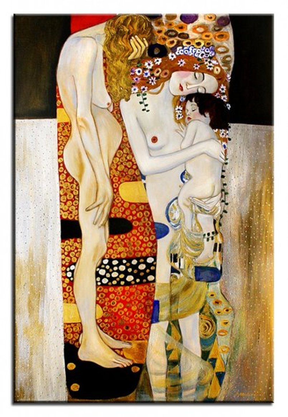 JVmoebel Gemälde Gustav Klimt »G15302«, jedes Bild ein Unikat, handgearbeitet