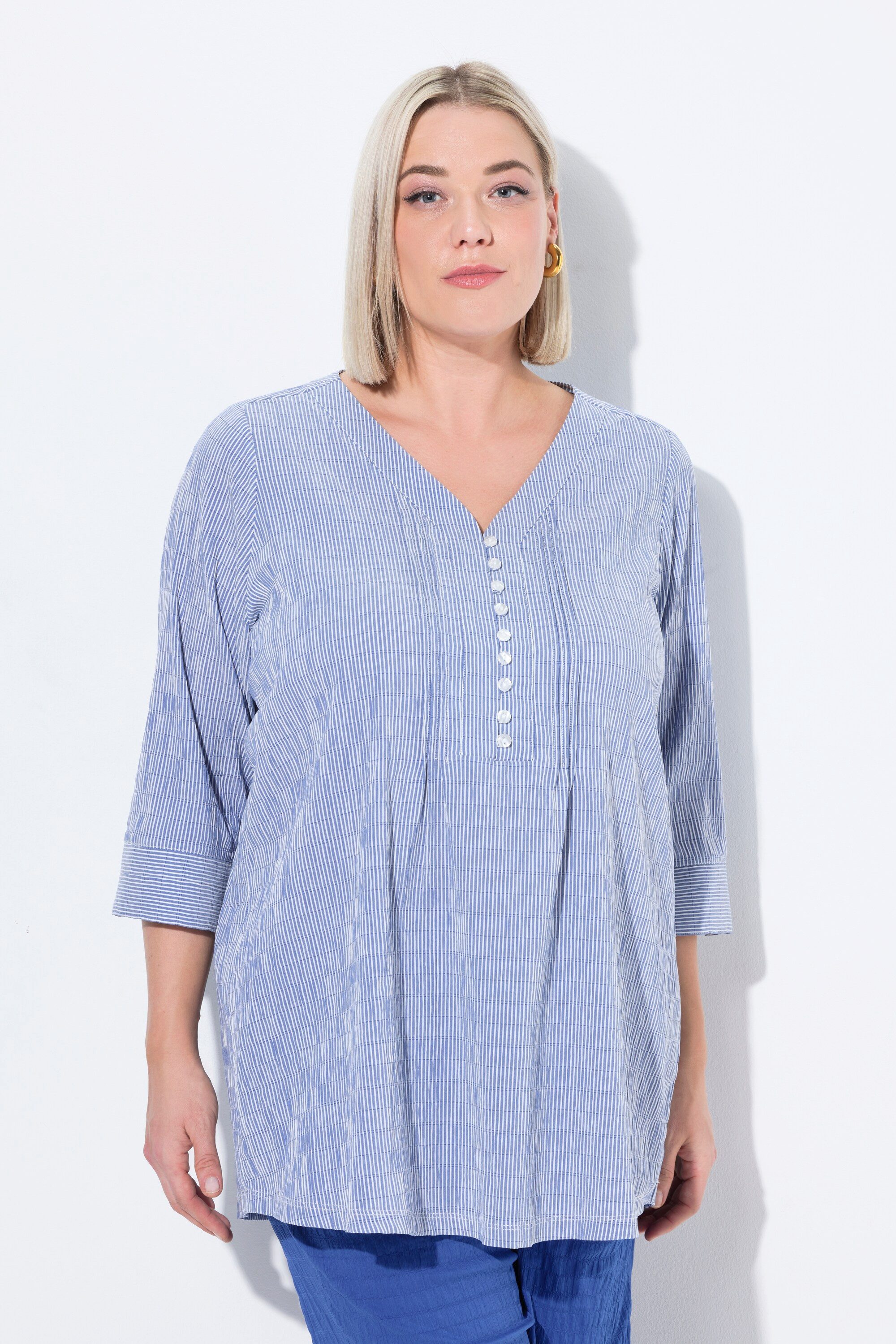 Ulla Popken Tunika Bubble-Tunika Herzausschnitt Biesen günstig online kaufen