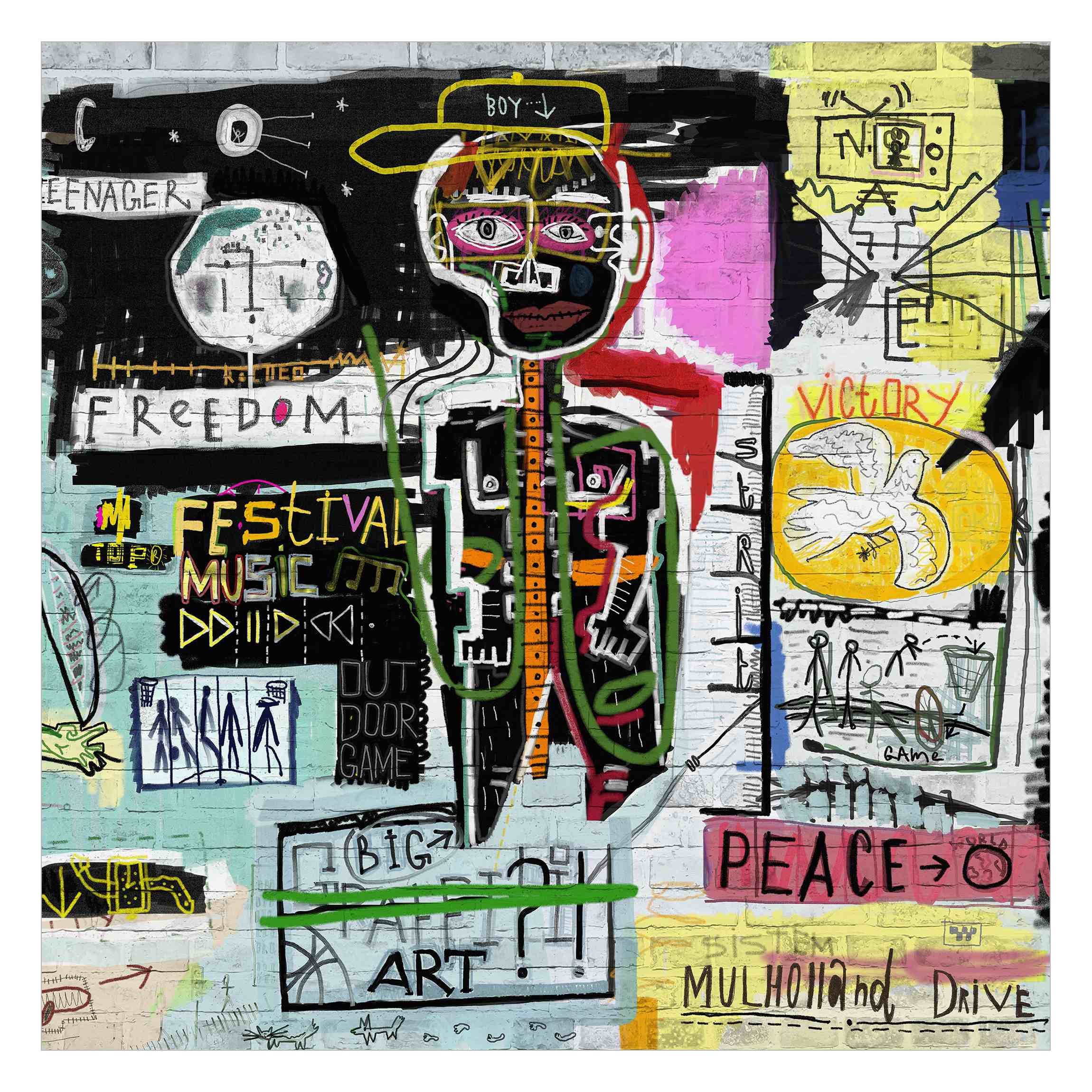 Bilderdepot24 Mustertapete Graffiti Optik Abstrakt Graffiti Art Modern Stre günstig online kaufen