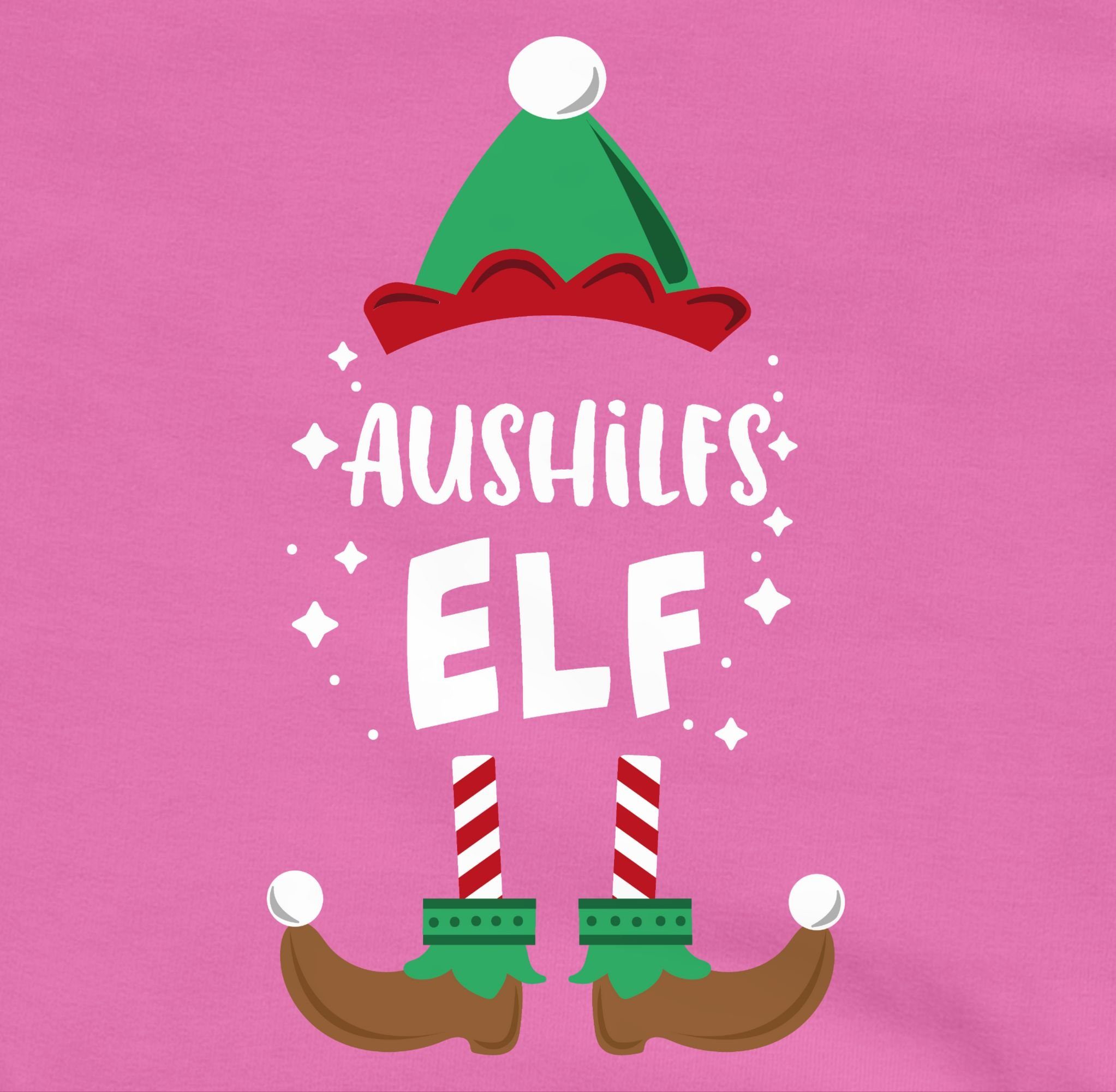 Hoodie Weihnachten Aushilfs-Elf Weihnachten Shirtracer Rosa/Fuchsia 2
