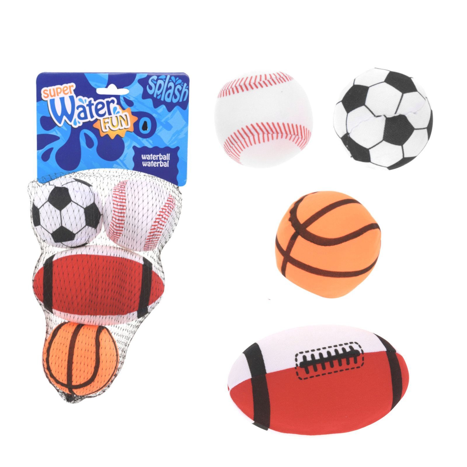 Softball Wasser Bälle 4er Set Kinder Spielzeug Pool Wurf Kinder Strand Beach
