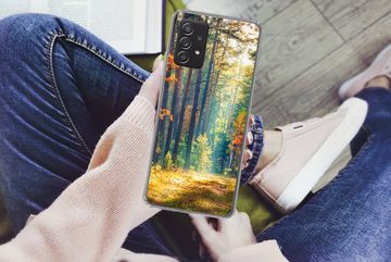 MuchoWow Handyhülle Wald - Sonne - Natur - Herbst, Phone Case, Handyhülle Samsung Galaxy A53, Silikon, Schutzhülle