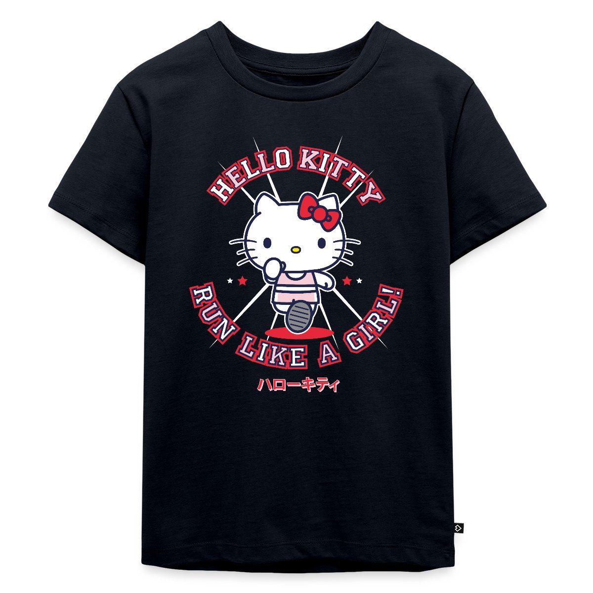 Spreadshirt T-Shirt Hello Kitty Run Like A Girl Sport Kinder Premium T-Shirt (1-tlg)