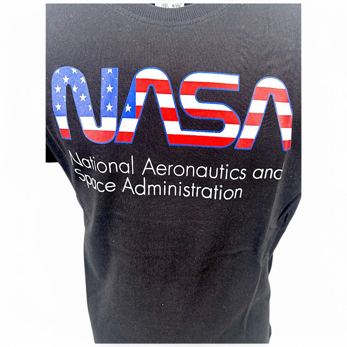 NASA T-Shirt mit Logo und Flaggen Design Jungen Kurzarmshirt aus Baumwolle Gr. 134- 164 cm