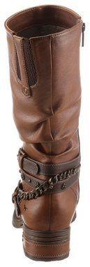 Mustang Shoes Stiefel mit Nietenband und Zierkette