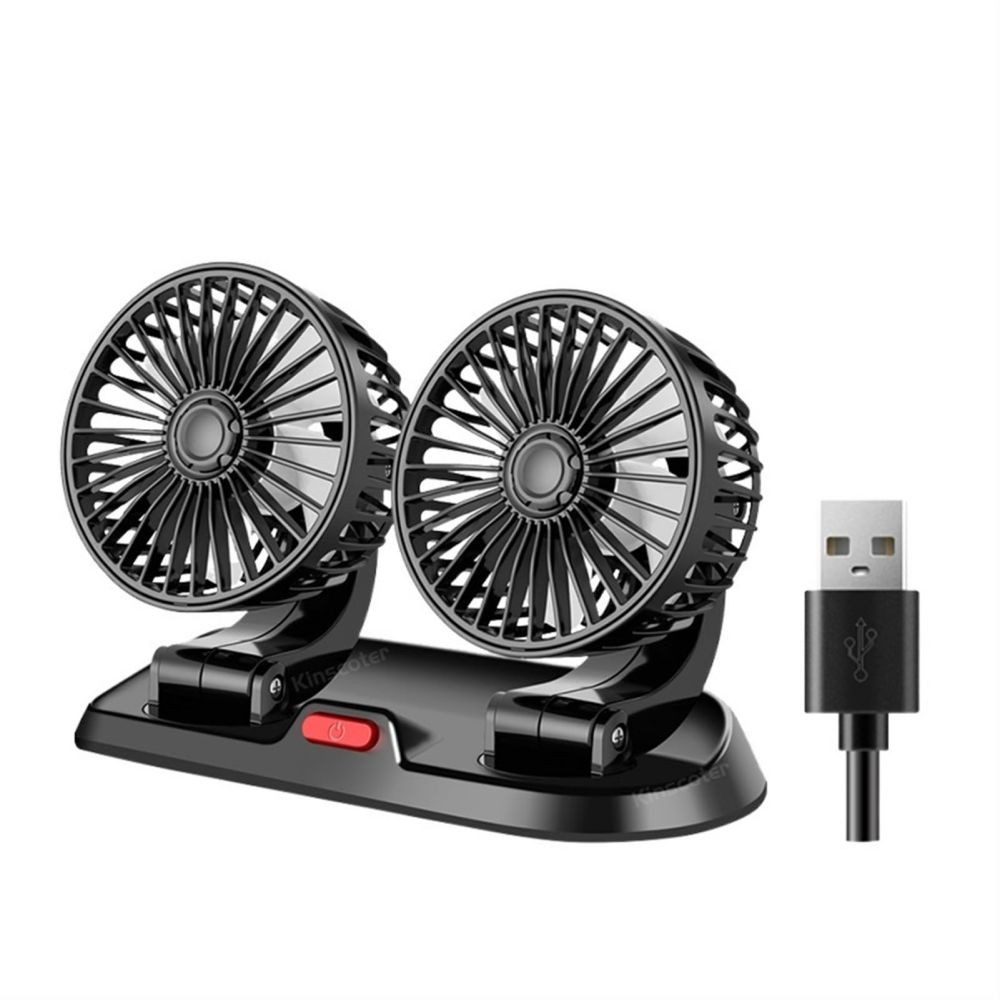 VIVIHEYDAY Mini USB-Ventilator Tischventilator Mini Ventilator, Tragbarer, Doppellüfter, Leise 360°Drehung für Auto Schlafzimmer Büro Camping Outdoor