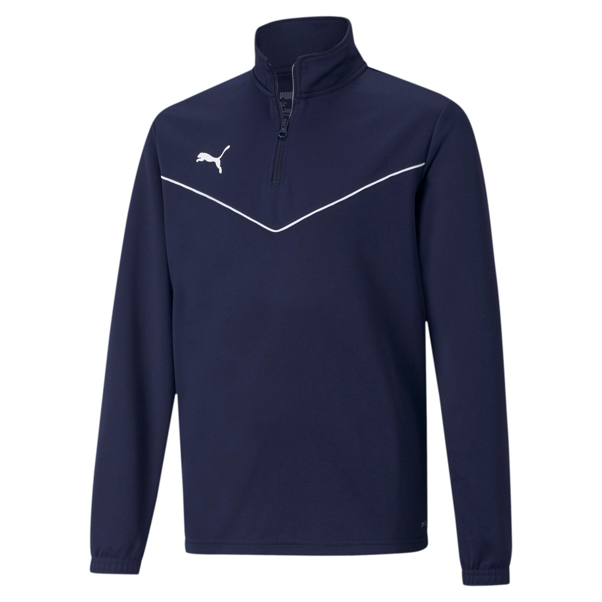 PUMA Fleecepullover Puma Kinder Trainingstop teamRISE 1/4 Zip Top Jr 657395