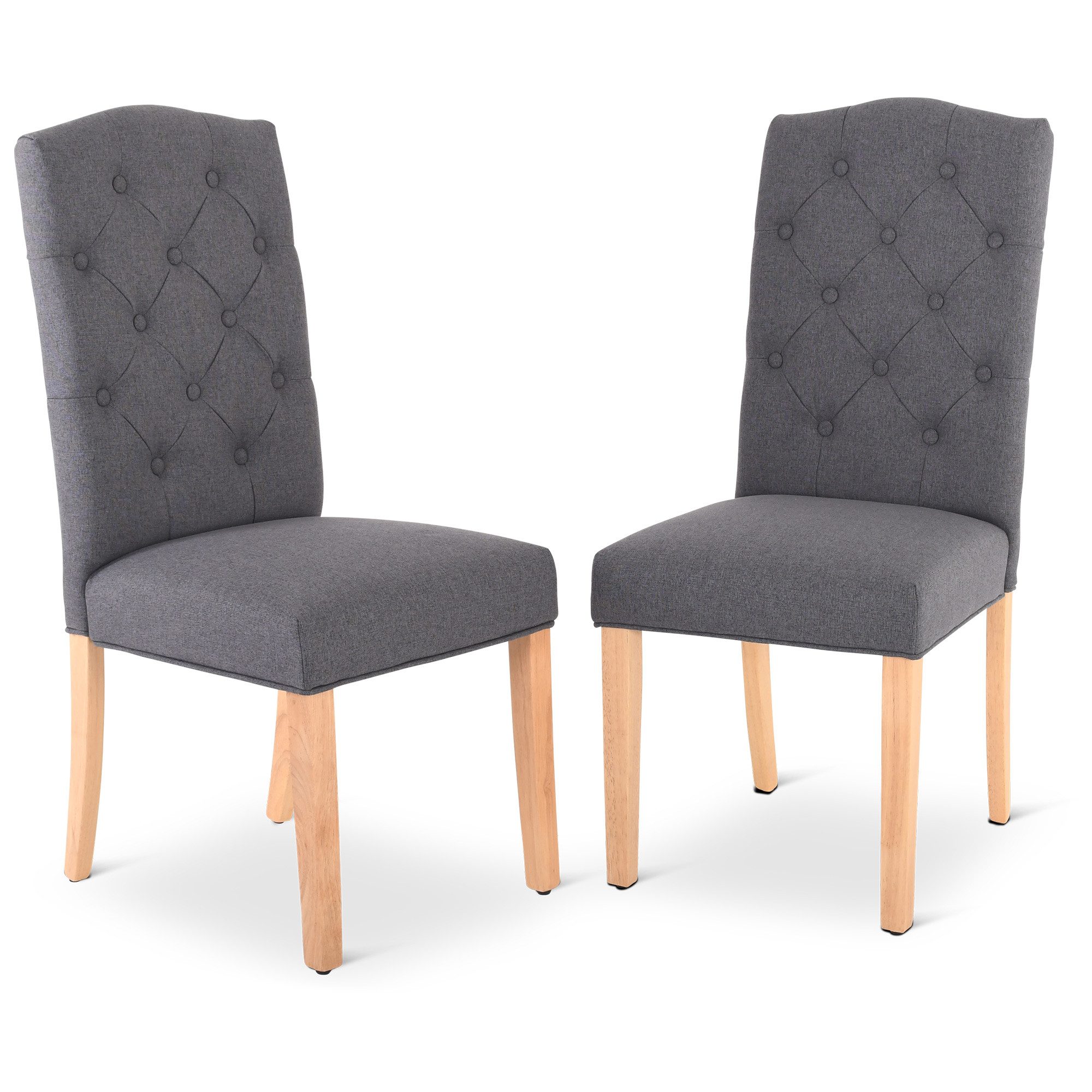 Esszimmerstuhl Polsterstuhl mit Chesterfield-Design und Steppung, Anastasia