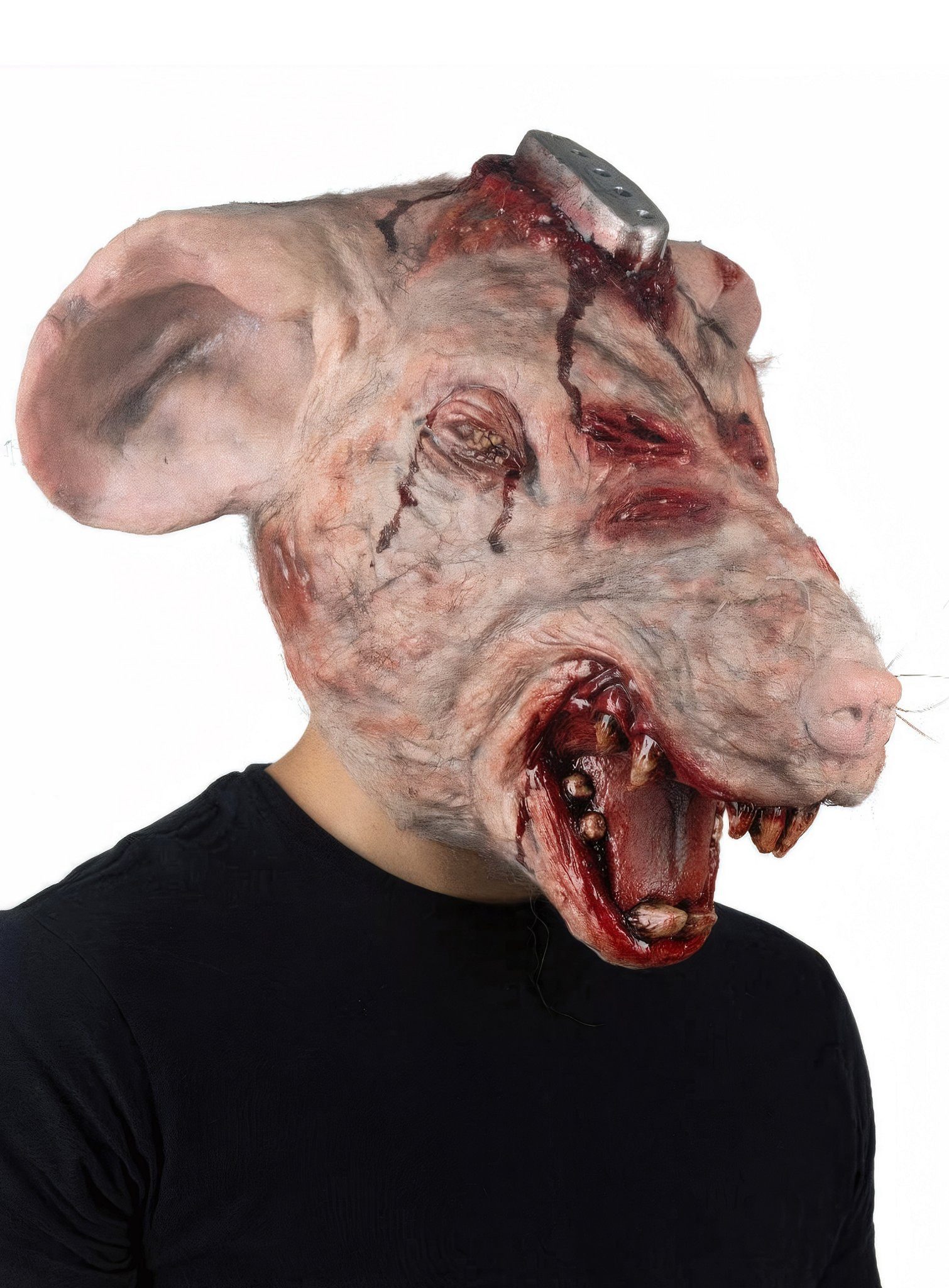 Ghoulish Productions Verkleidungsmaske Mutierte Laborratte Maske, Was auch immer das Ziel dieses Experiments war - diese Ratte kenn nur
