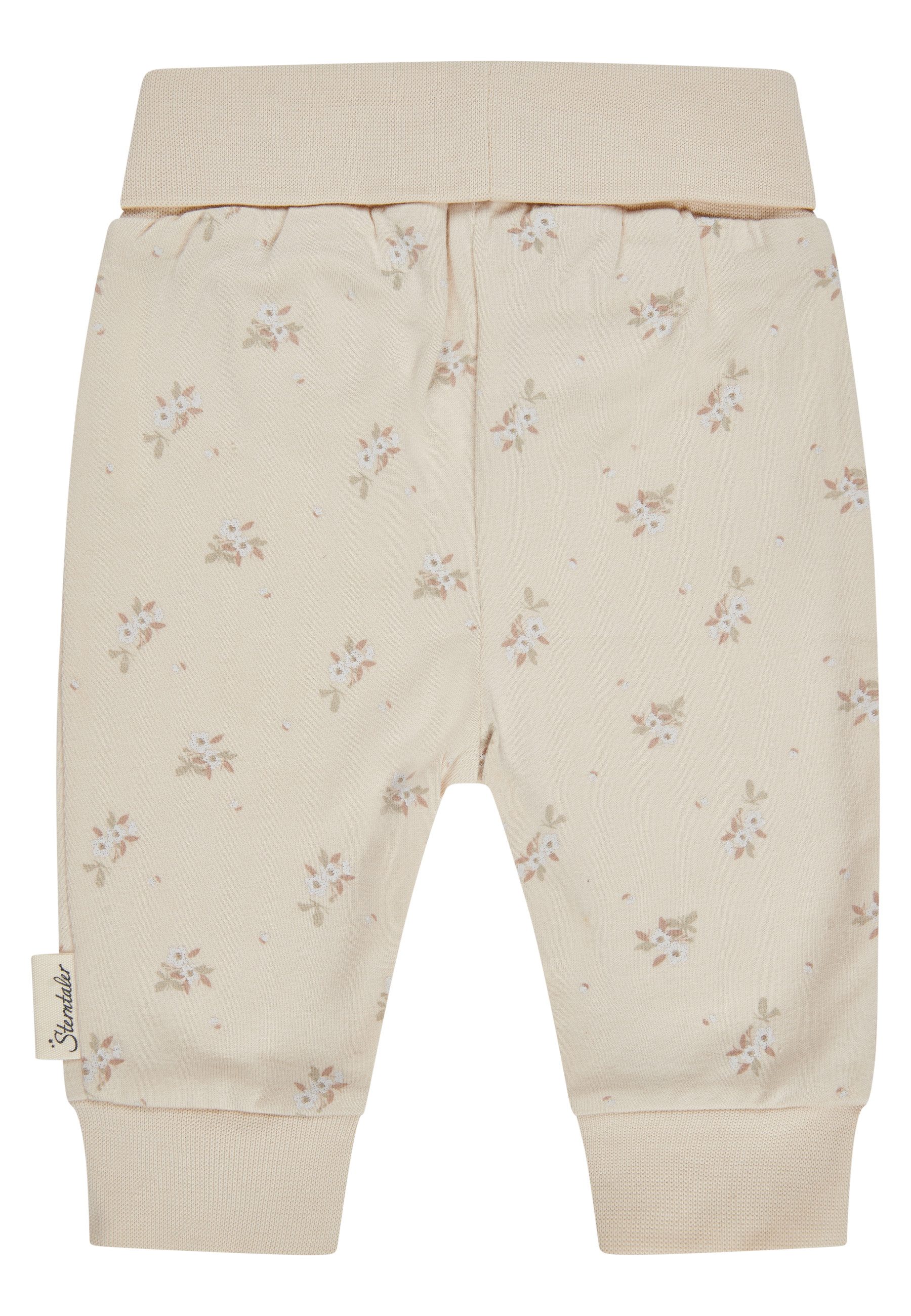 Sterntaler® Strampler Hose Blumen (1-tlg., Mitwachsbündchen)