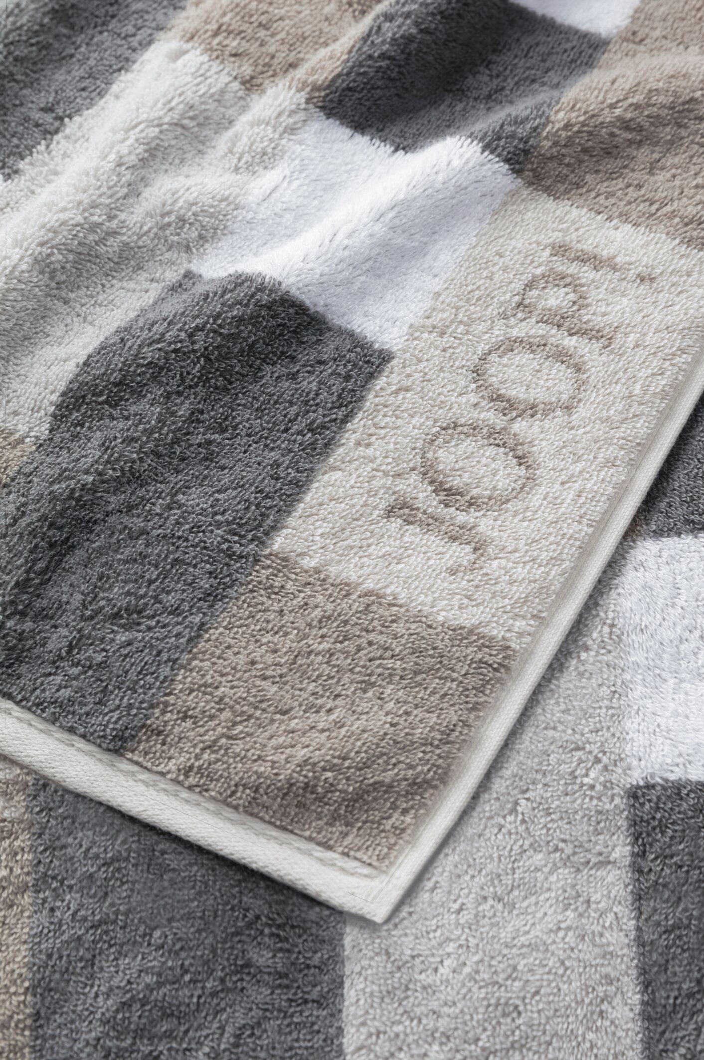 LIVING JOOP! MOSAIC Joop! Duschtuch INFINITY - Sand Textil (1-St) Duschtuch,