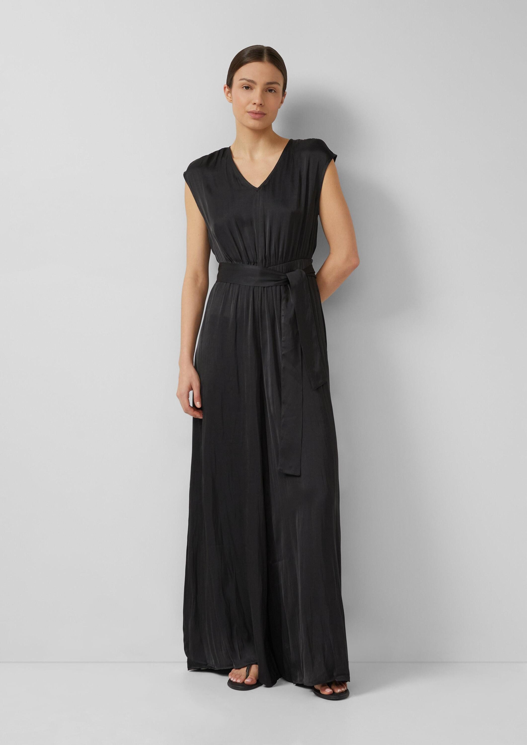 s.Oliver Jumpsuit Overall Satin-Jumpsuit mit Extra Wide Leg