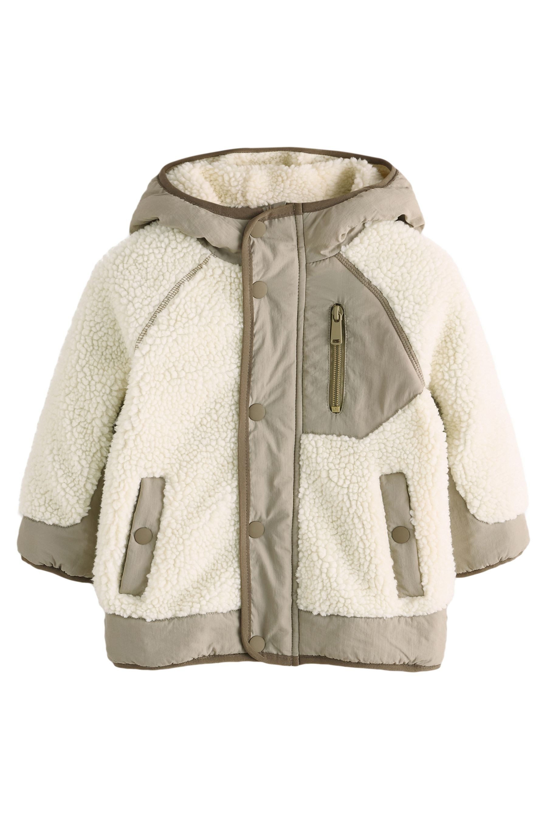Next Fleecejacke Borg-Jacke in Blockfarben (1-St) günstig online kaufen