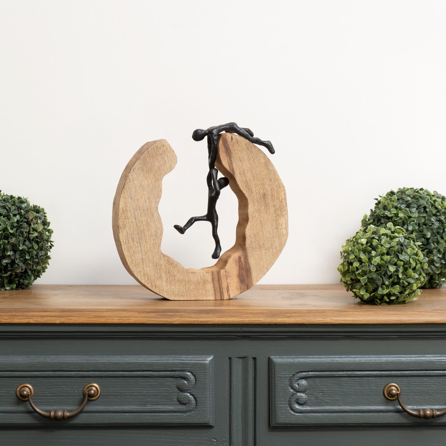 Moritz Skulptur Teamwork, Holz, Tischdeko, Fensterdeko, Wanddeko, Holzdeko, günstig online kaufen