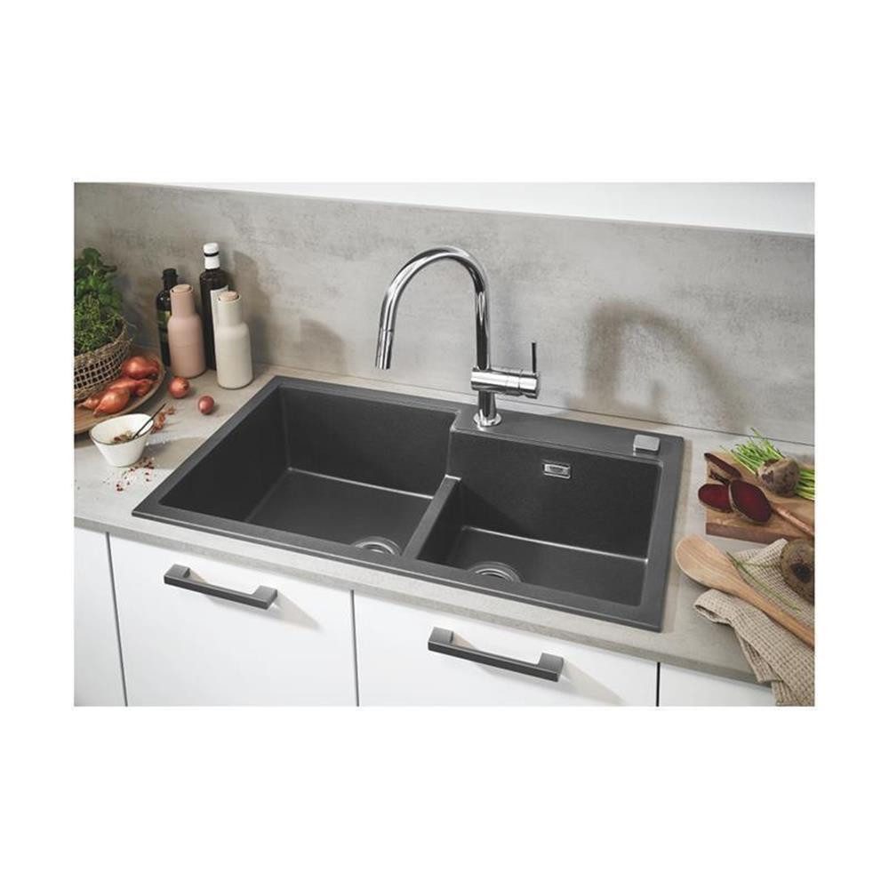 Thumbnail - Grohe Granitspüle Grohe Einbaubecken K500 90-C 86/50 2.0, granit grau, 0/0 cm