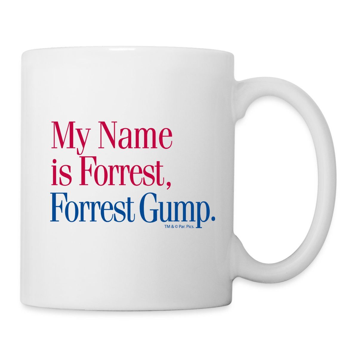 Spreadshirt Tasse Forrest Gump My Name Is Forrest, Forrest Gump Tasse, Keramik