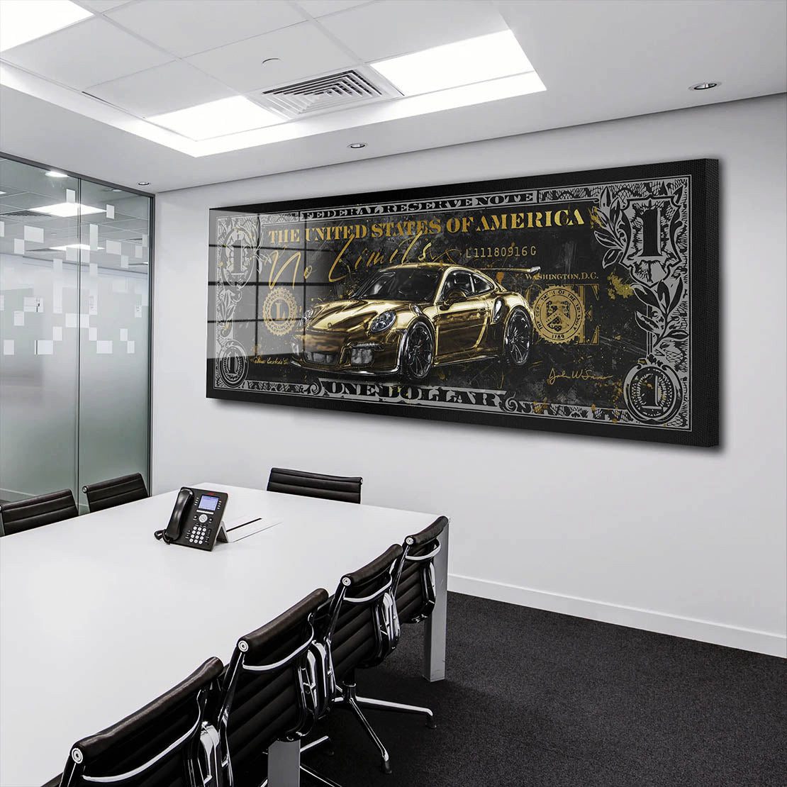 Artedinoi Acrylglasbild Porsche No Limits Acrylglas Wandbild Bild Wanddeko Wohnzimmer XL
