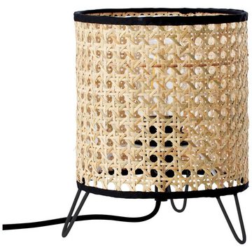 Brilliant Tischleuchte Wiley, Lampe Wiley Tischleuchte rattan 1x A60, E27, 60W, geeignet für Norma