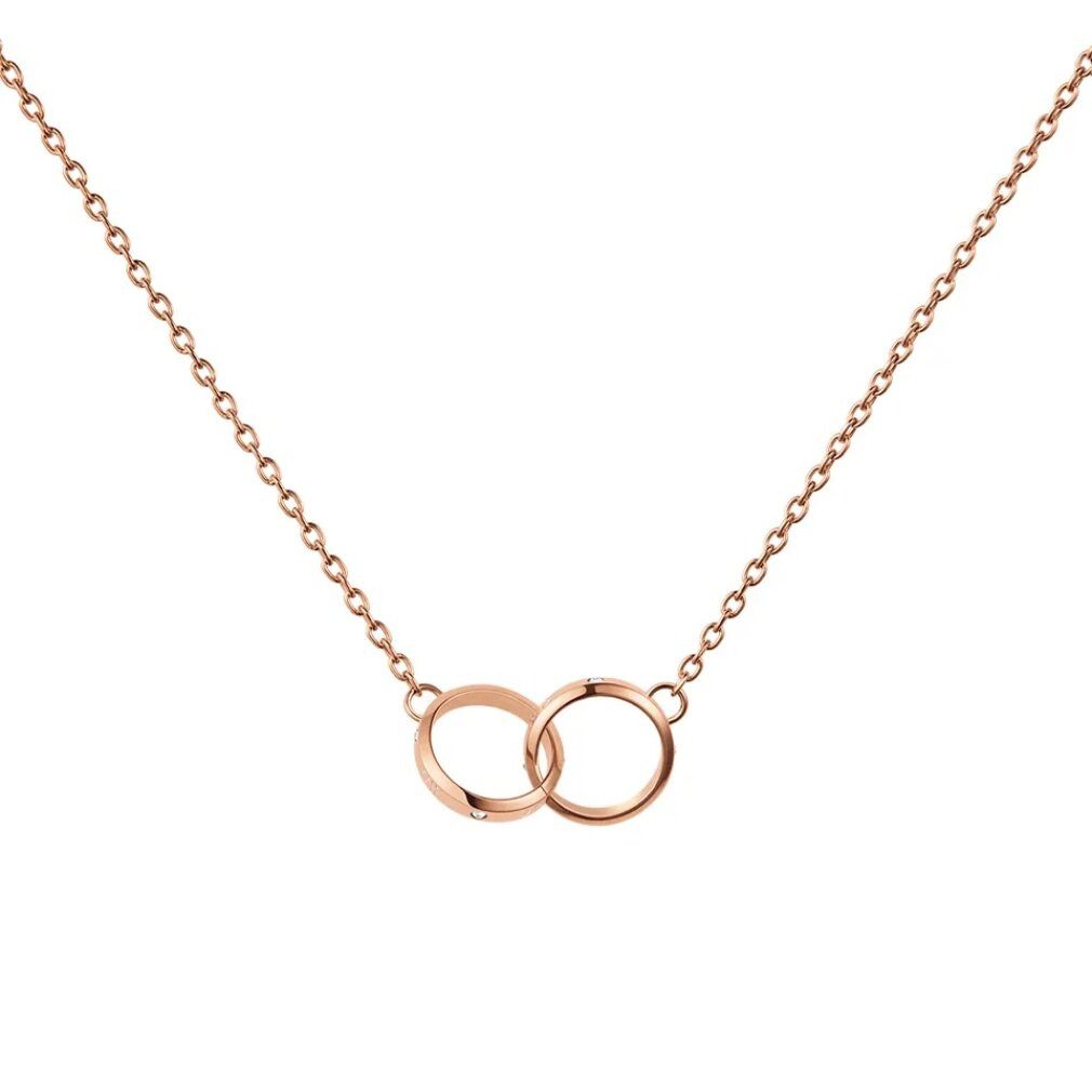 Daniel Wellington Kette mit Einhänger Krásný bronzový náhrdelník s krystaly Classic Lumine DW00400352