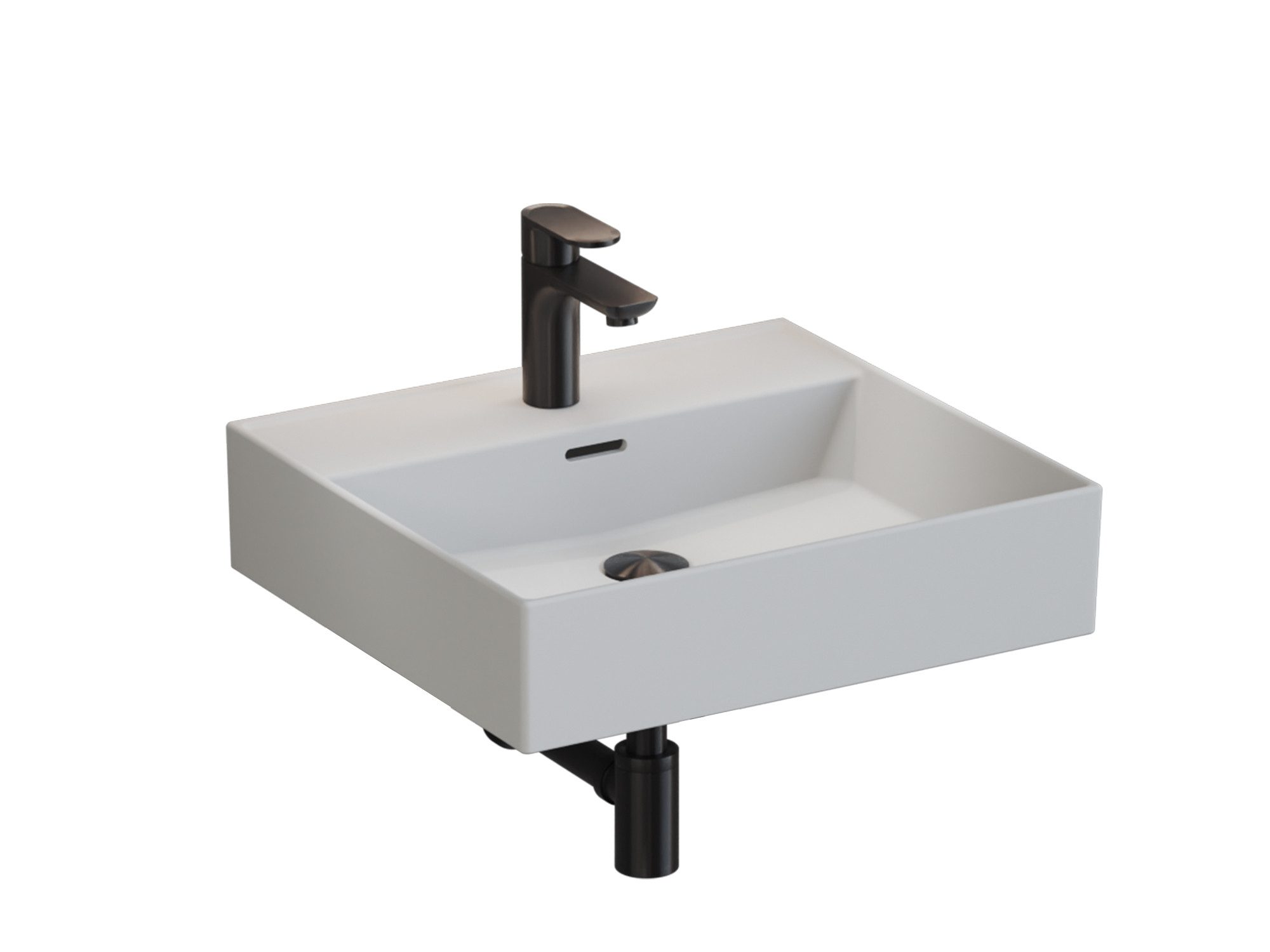 Aqua Bagno Waschbecken Aufsatzwaschbecken wandhängend 50cm weiß Keramik Gäs günstig online kaufen