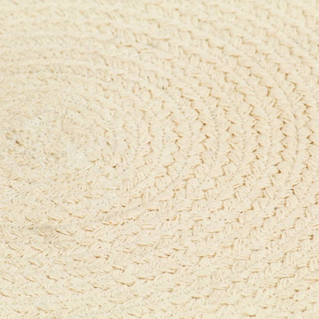 vidaXL Sitzgruppe, Tischsets 6 Stk. Natur 38 cm Rund Baumwolle