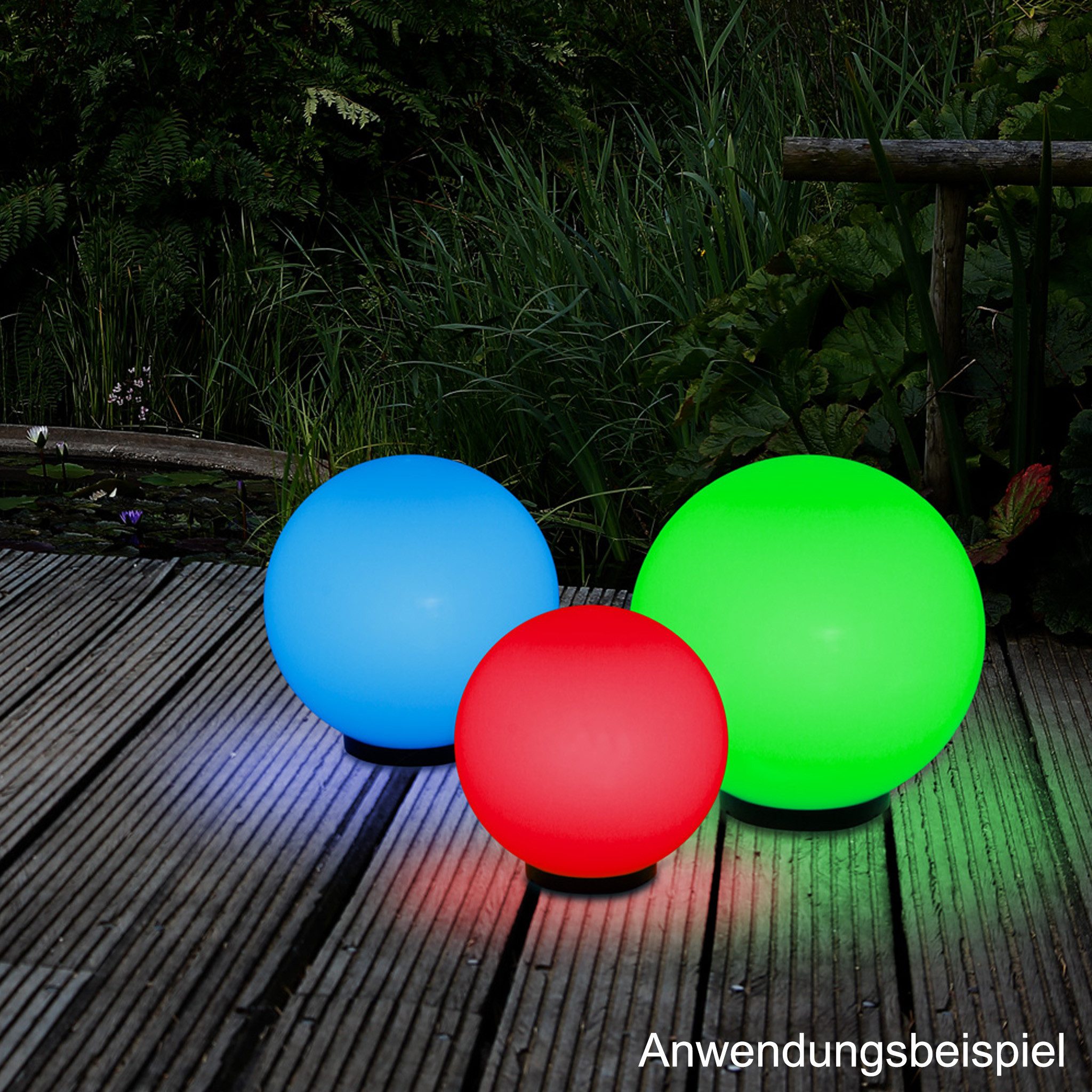 Home4Living Kugelleuchte RGB Kugellampen 2er Set Ø 40/40cm Außenleuchte LED Lampe, inkl. Leuchtmittel, Dekorativ