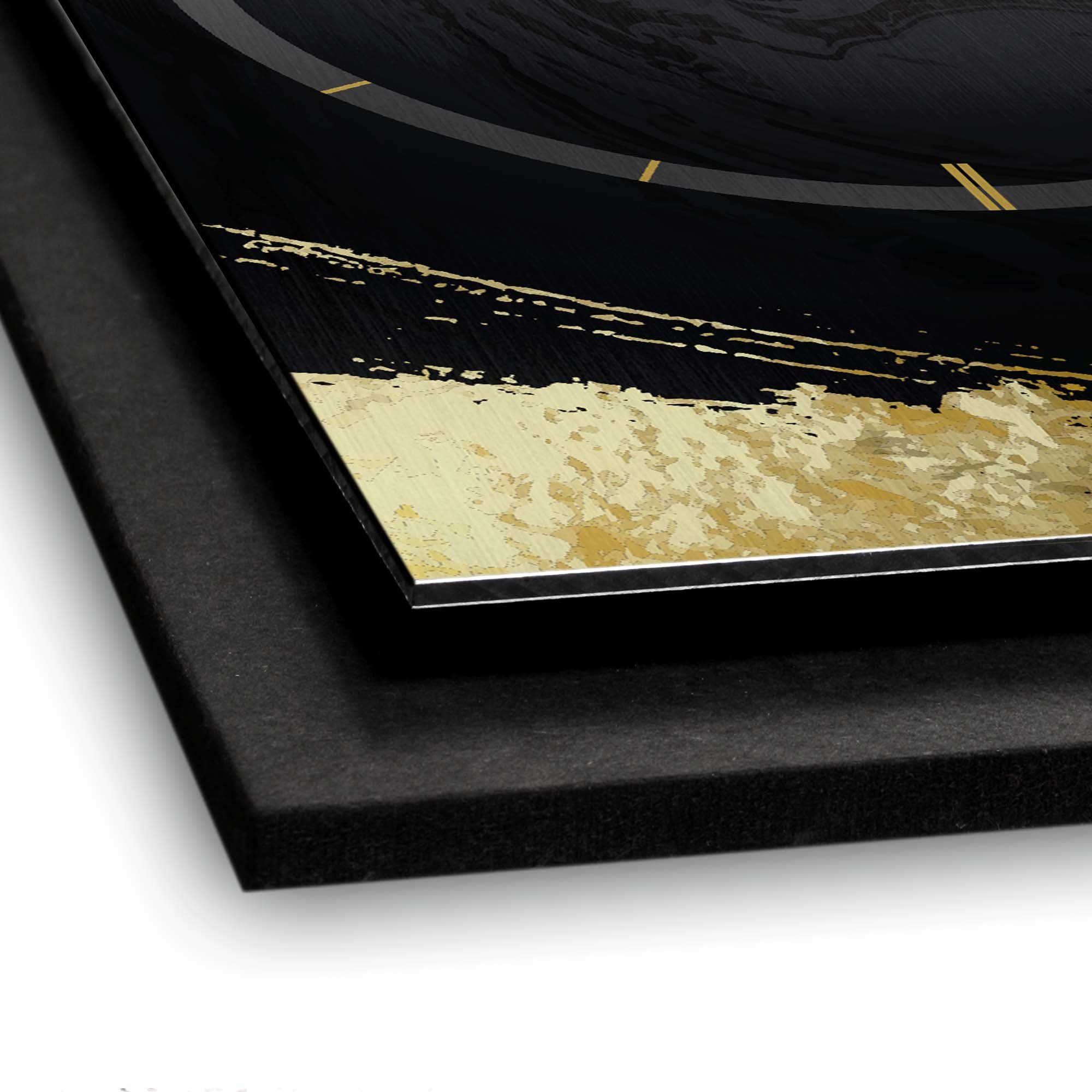Black außergewöhnlich, Quarzuhrwerk; Kreative Feder Designer-Wanduhr on modern) (ohne 3D Funk- Ticken; Gold elegant, oder Wanduhr