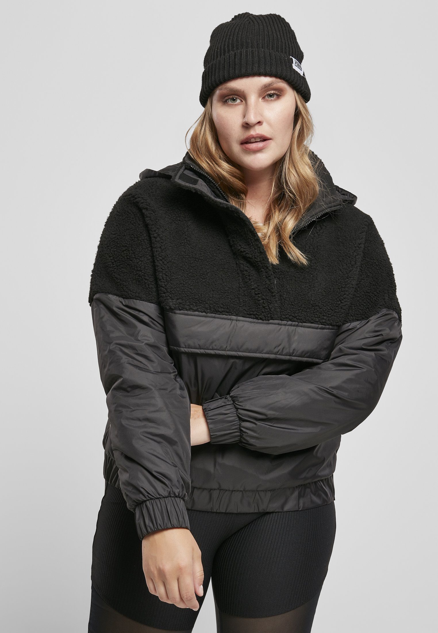 Damen Pull (1-St) Jacket Over CLASSICS URBAN Mix Sherpa Ladies Winterjacke