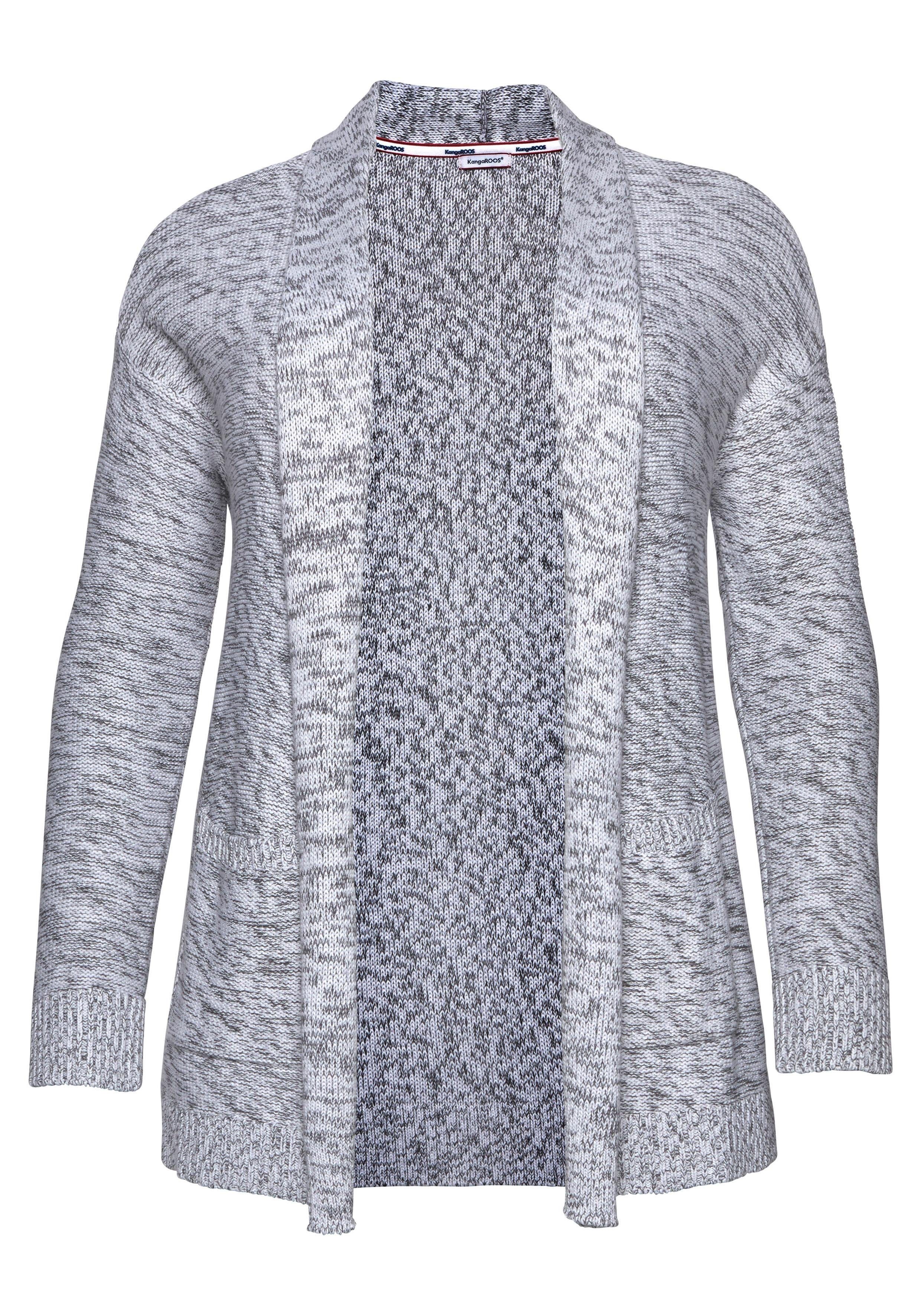 KangaROOS Strickjacke in meliertem Obermaterial