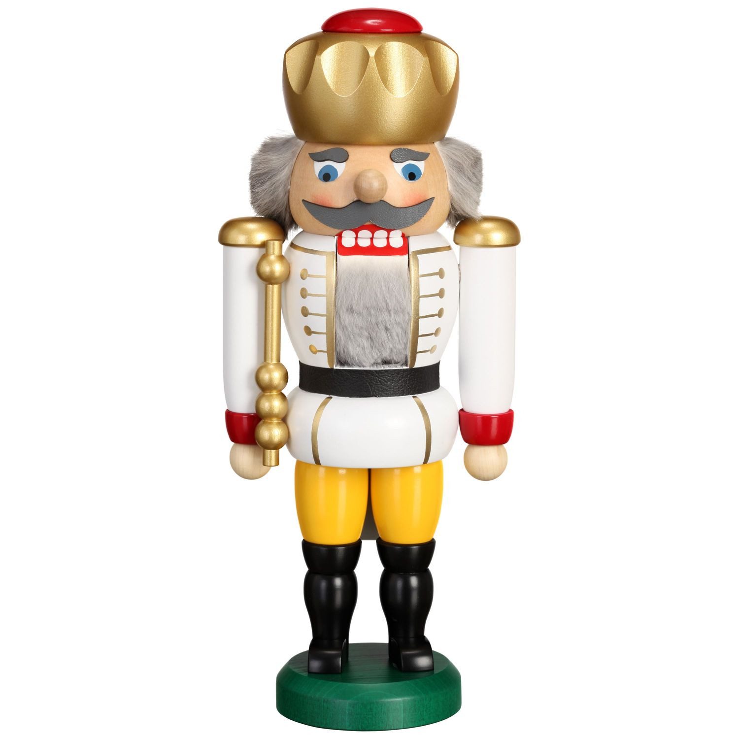 Seiffener Volkskunst Nussknacker König 25 cm - in rot,weiß oder blau aus dem Erzgebirge