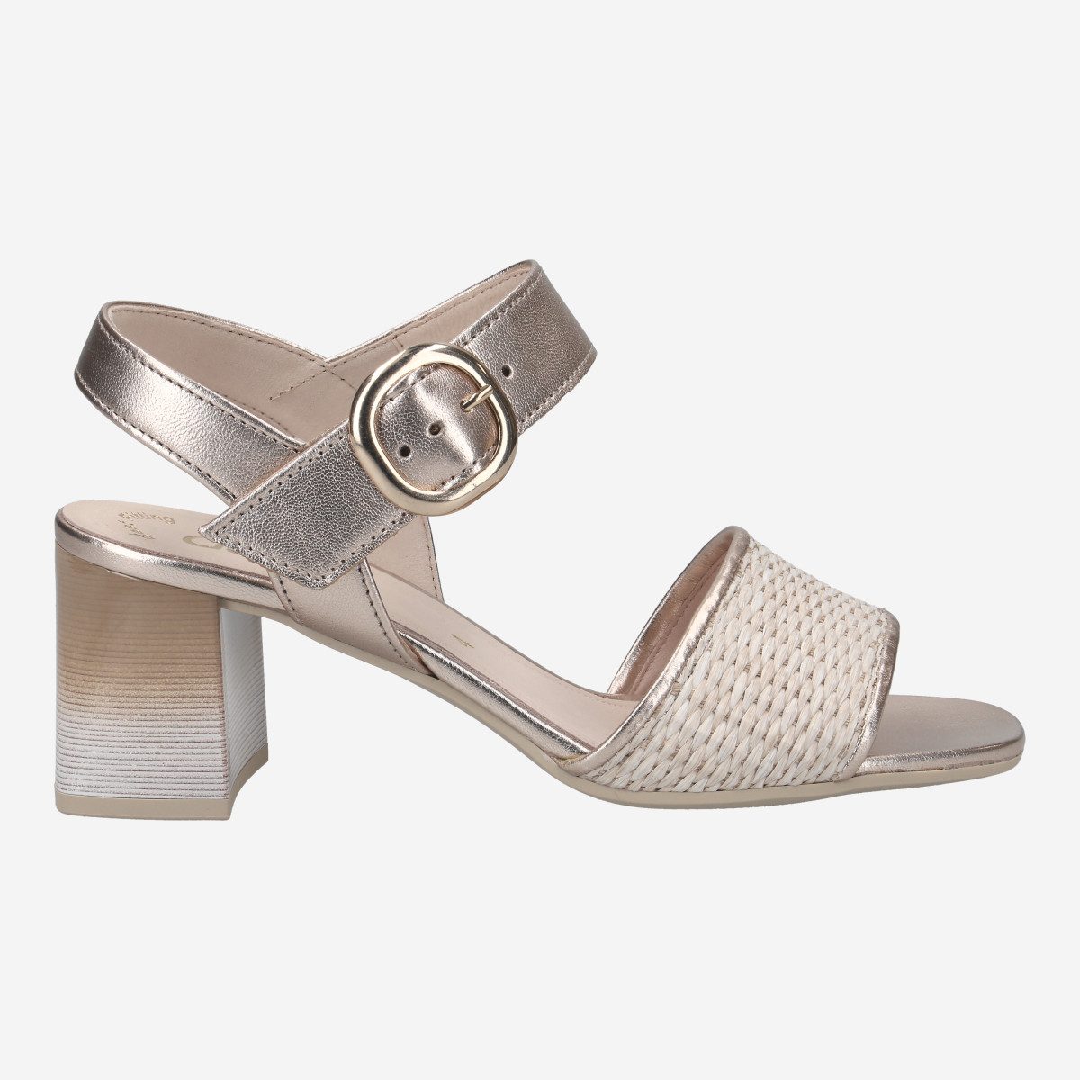 Gabor Gabor 41.701.42, Sandaletten, Beige, metallik, Damen Sandalette