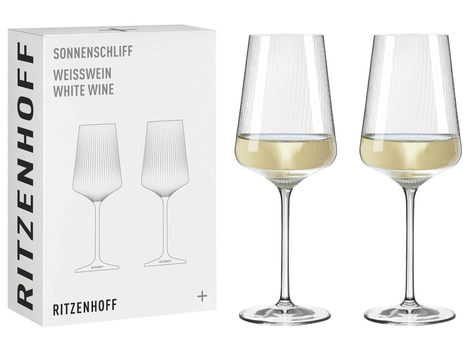 Gläser-Set Sonnenschliff Weissweinglas 2er Set H24 #1